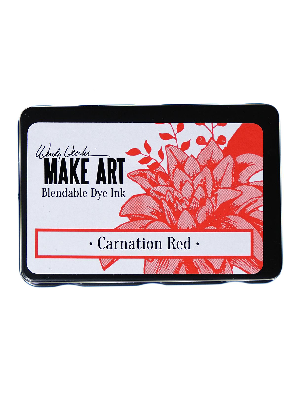 Wendy Vecchi MAKE ART Blendable Dye Inks carnation red 2 1 4 in. x 3 1 4 in. pad