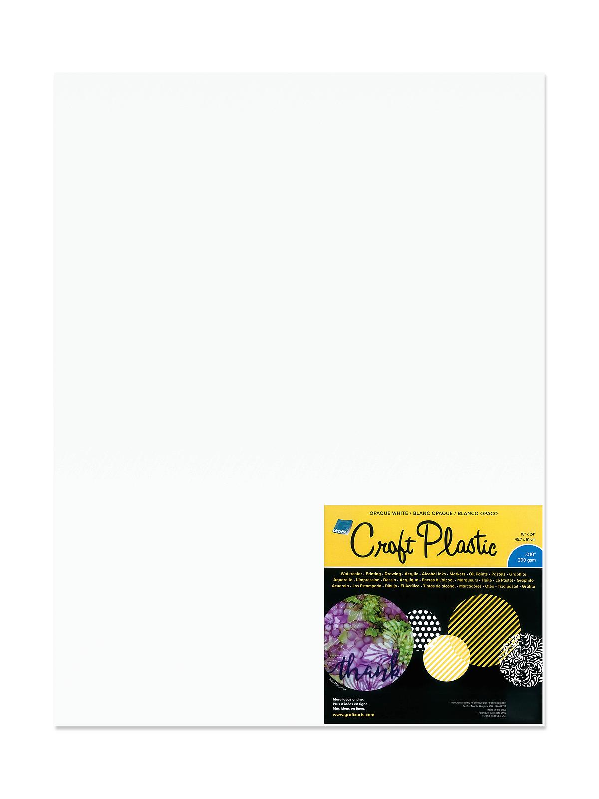 Craft Plastic .010 18 in. x 24 in. each