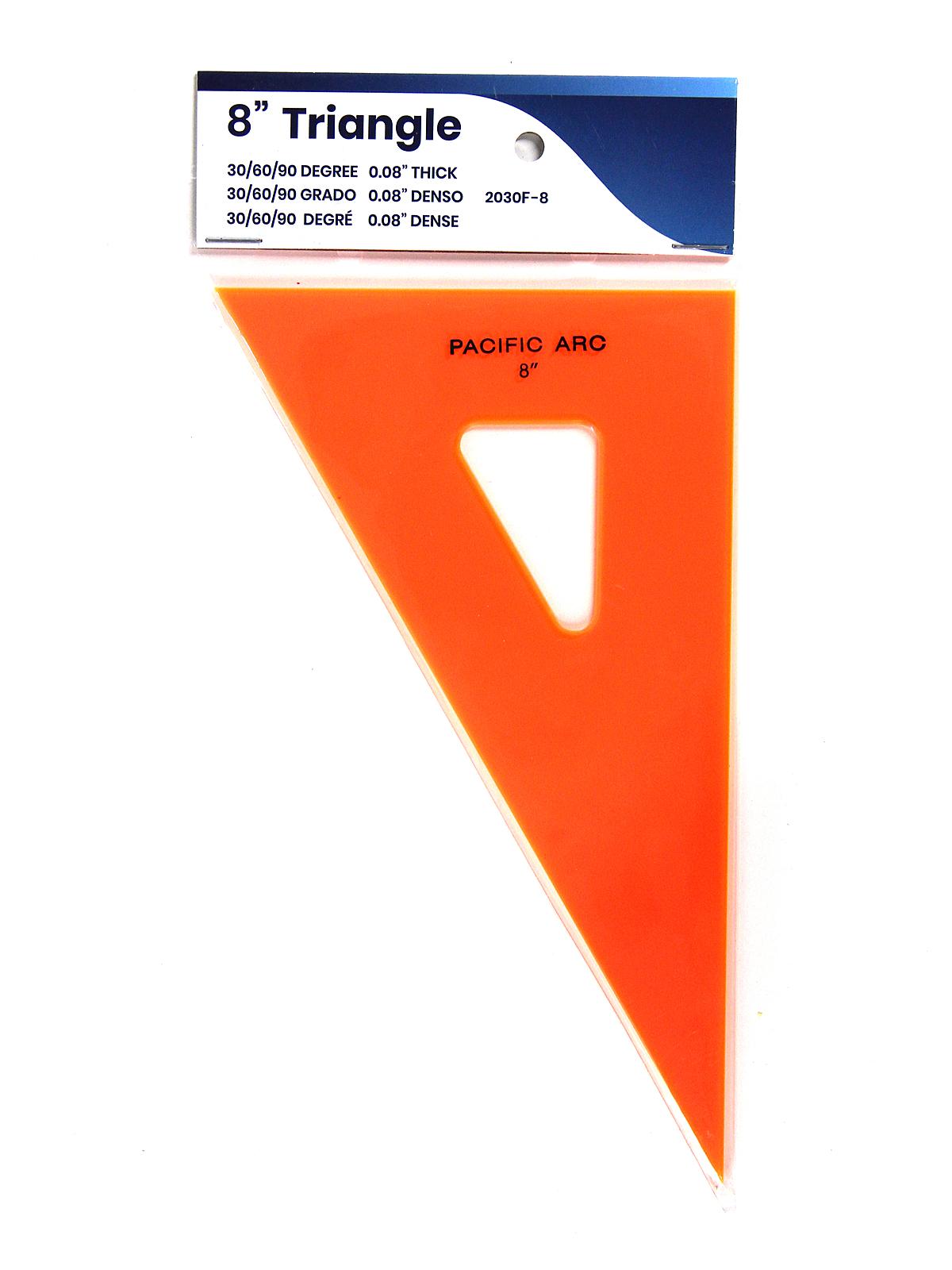 Professional Fluorescent Triangles 8 In. 30 60 Degrees