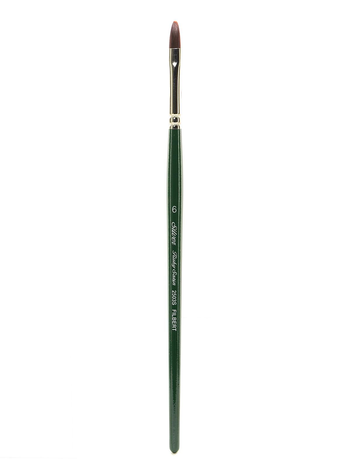 Ruby Satin Series Synthetic Brushes Short Handle 6 filbert 2503S