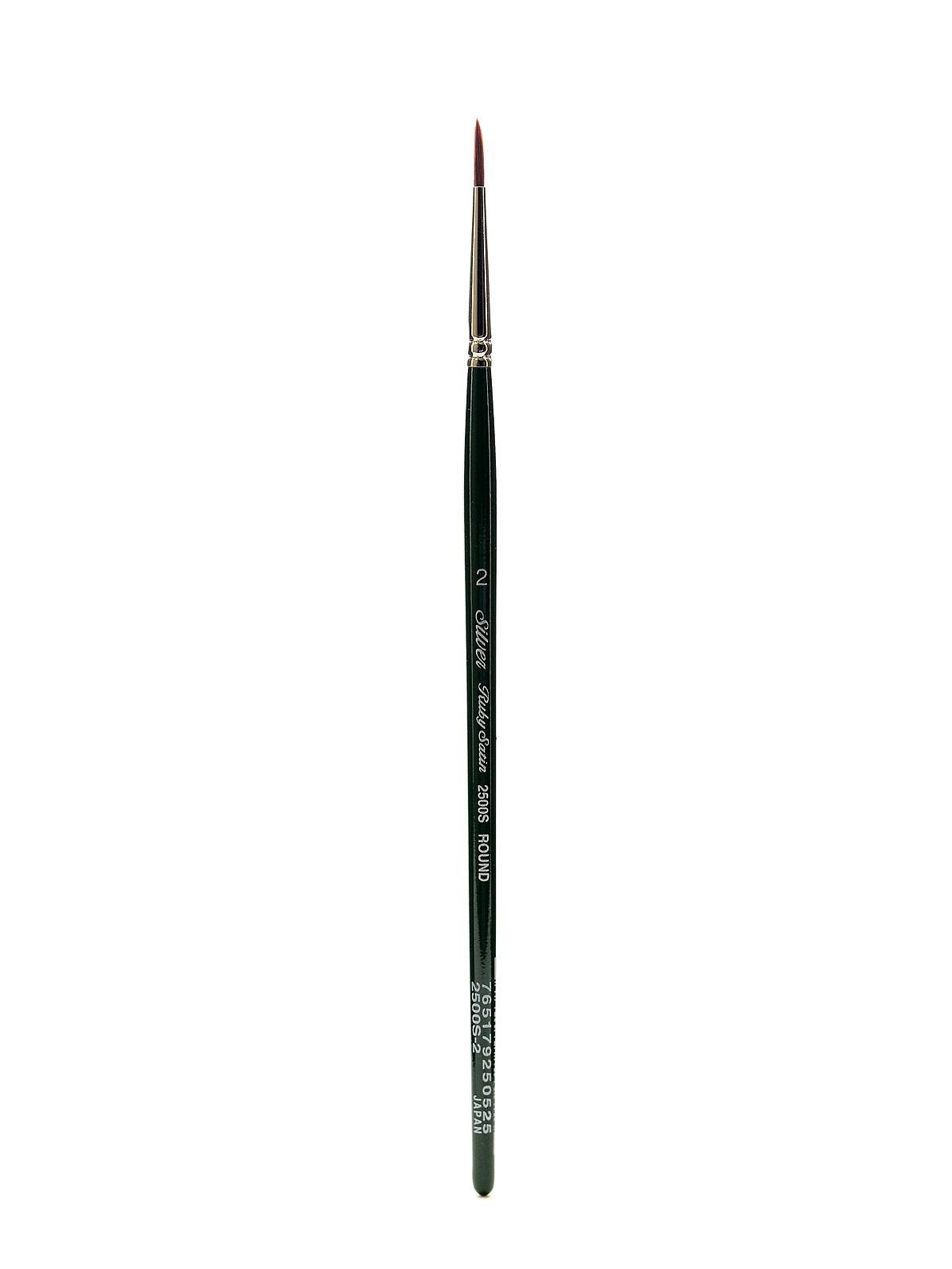 Ruby Satin Series Synthetic Brushes Short Handle 2 round 2500S