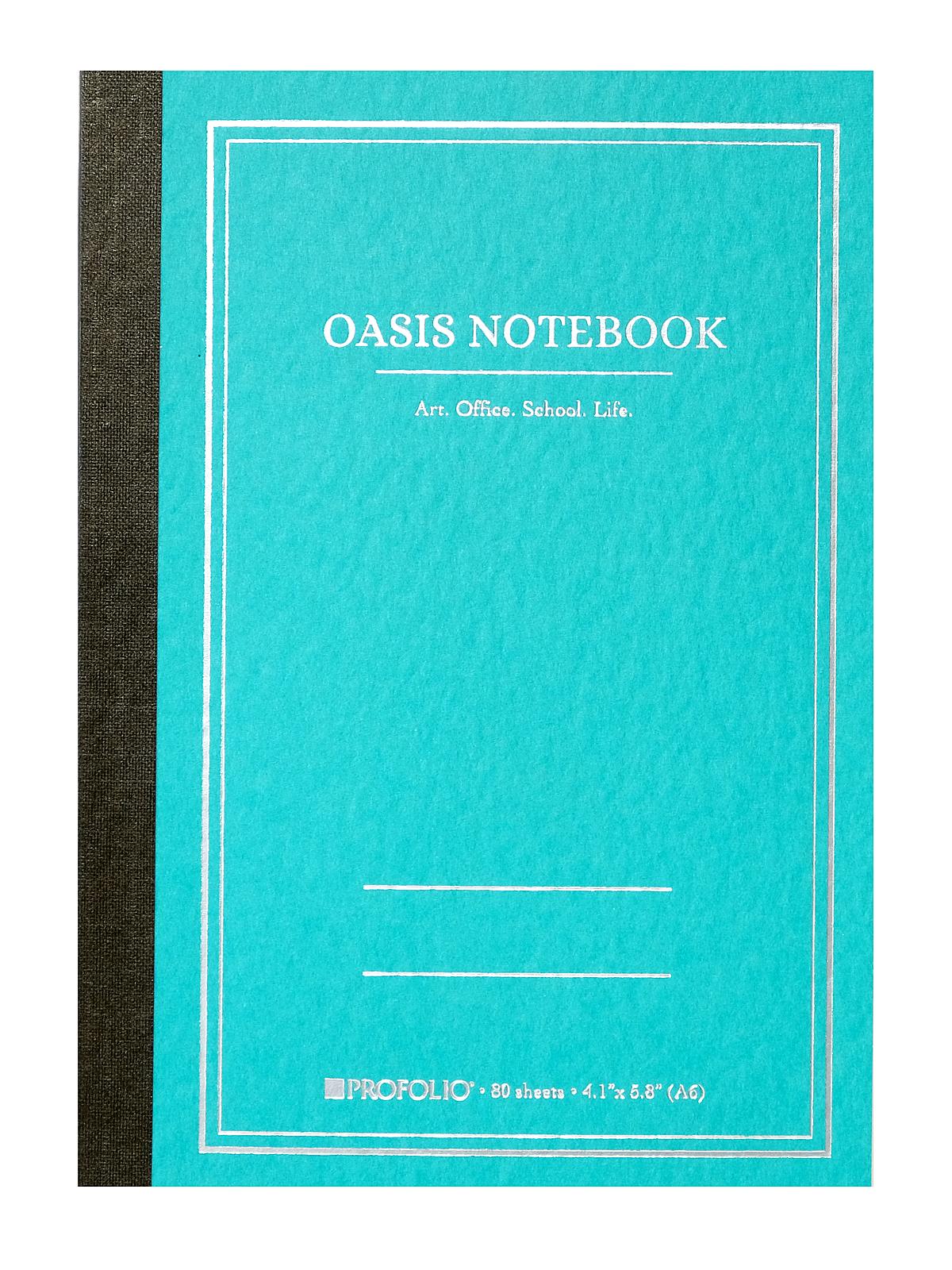 Profolio Oasis Notebook A6 4.1 in. x 5.8 in. wintergreen 80 sheets