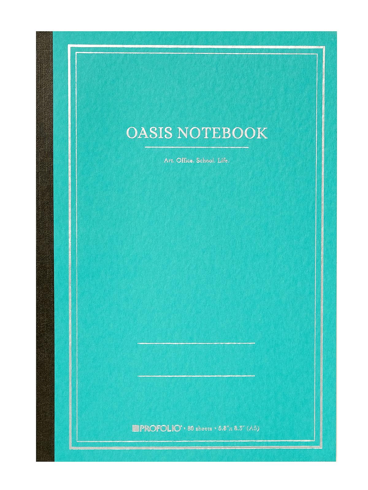 Profolio Oasis Notebook A5 5.8 in. x 8.3 in. wintergreen 80 sheets
