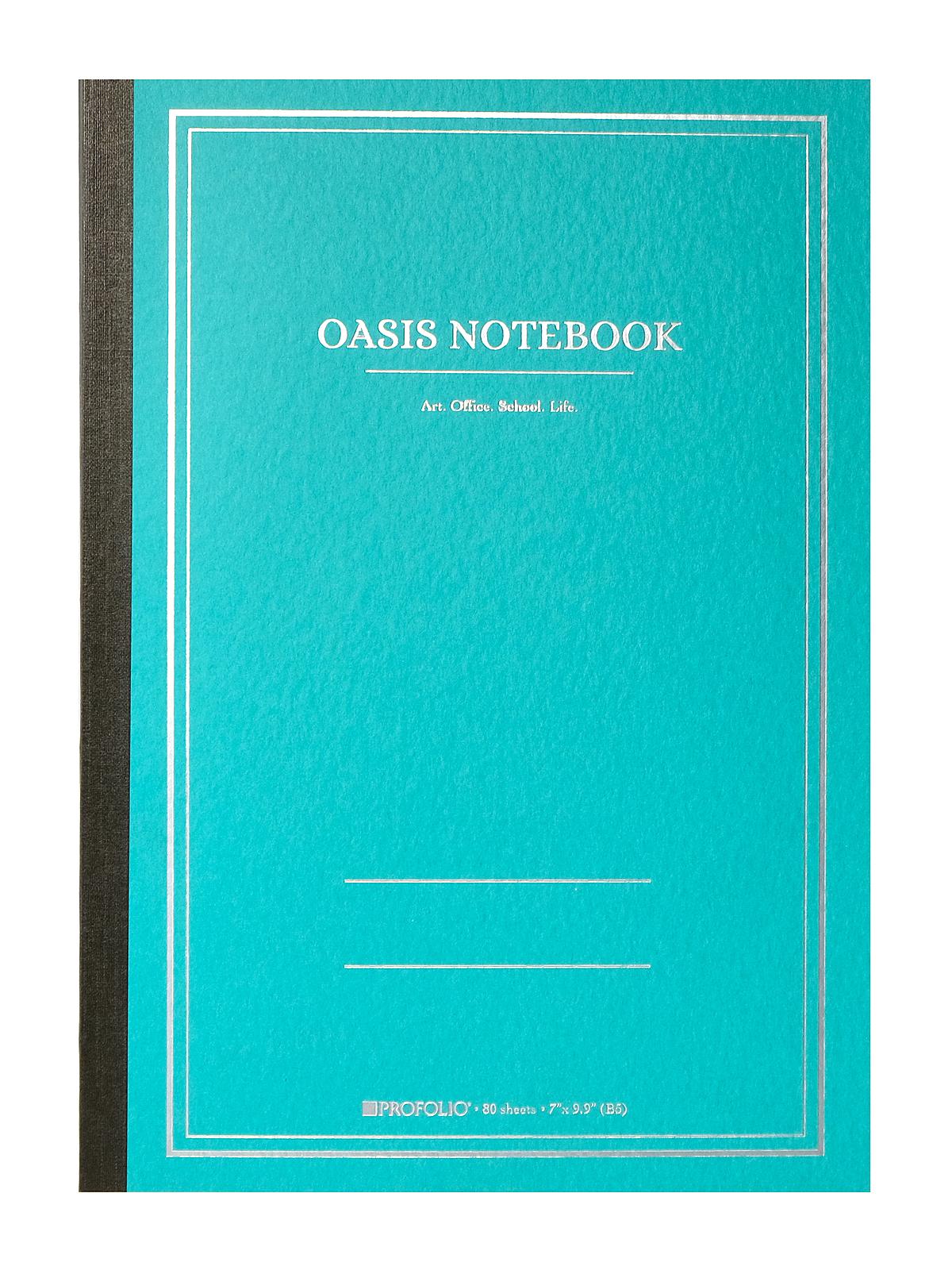 Profolio Oasis Notebook B5 7 in. x 9.9 in. wintergreen 80 sheets