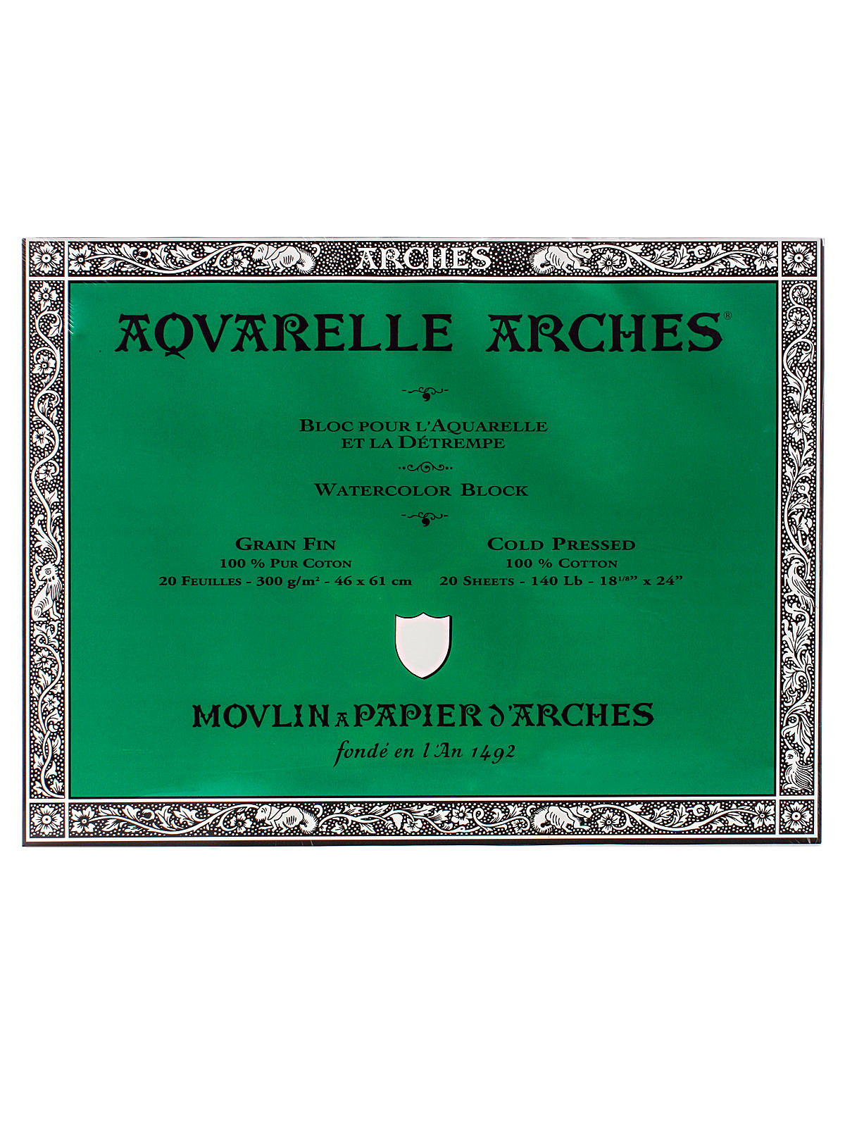 Aquarelle Watercolor Block 140 lb. cold press 18 in. x 24 in.