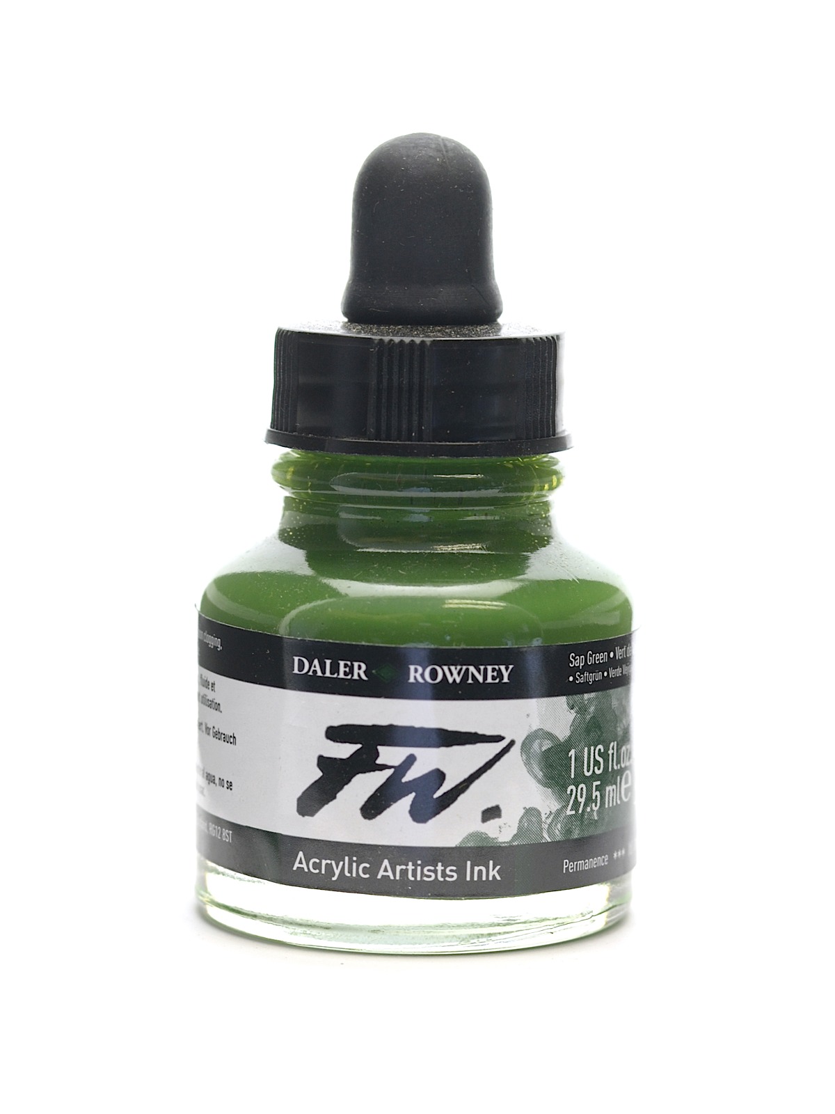 FW Artists' Ink sap green 1 oz.