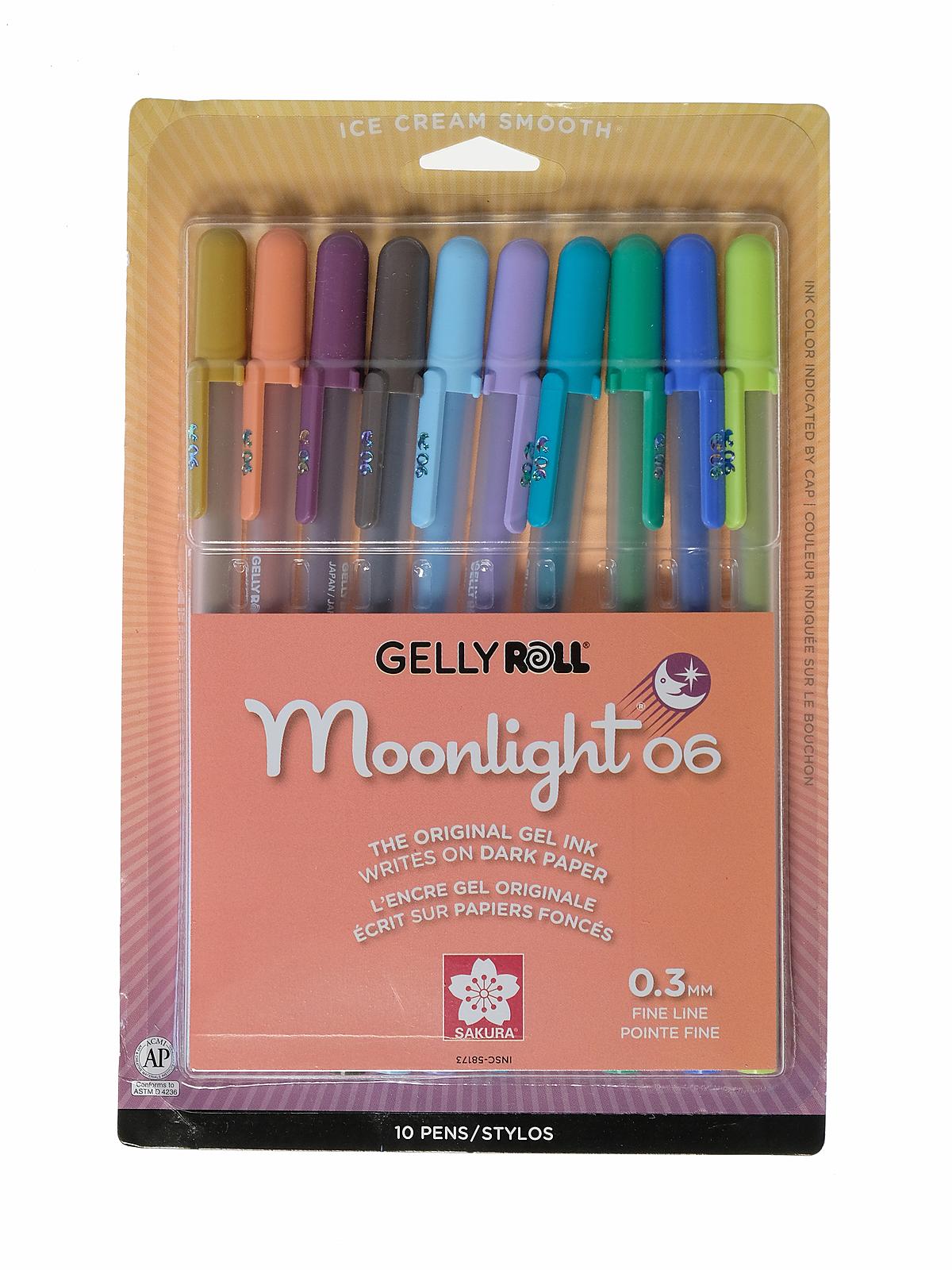 Gelly Roll Moonlight Pens Sets 06 fine set of 10 58173