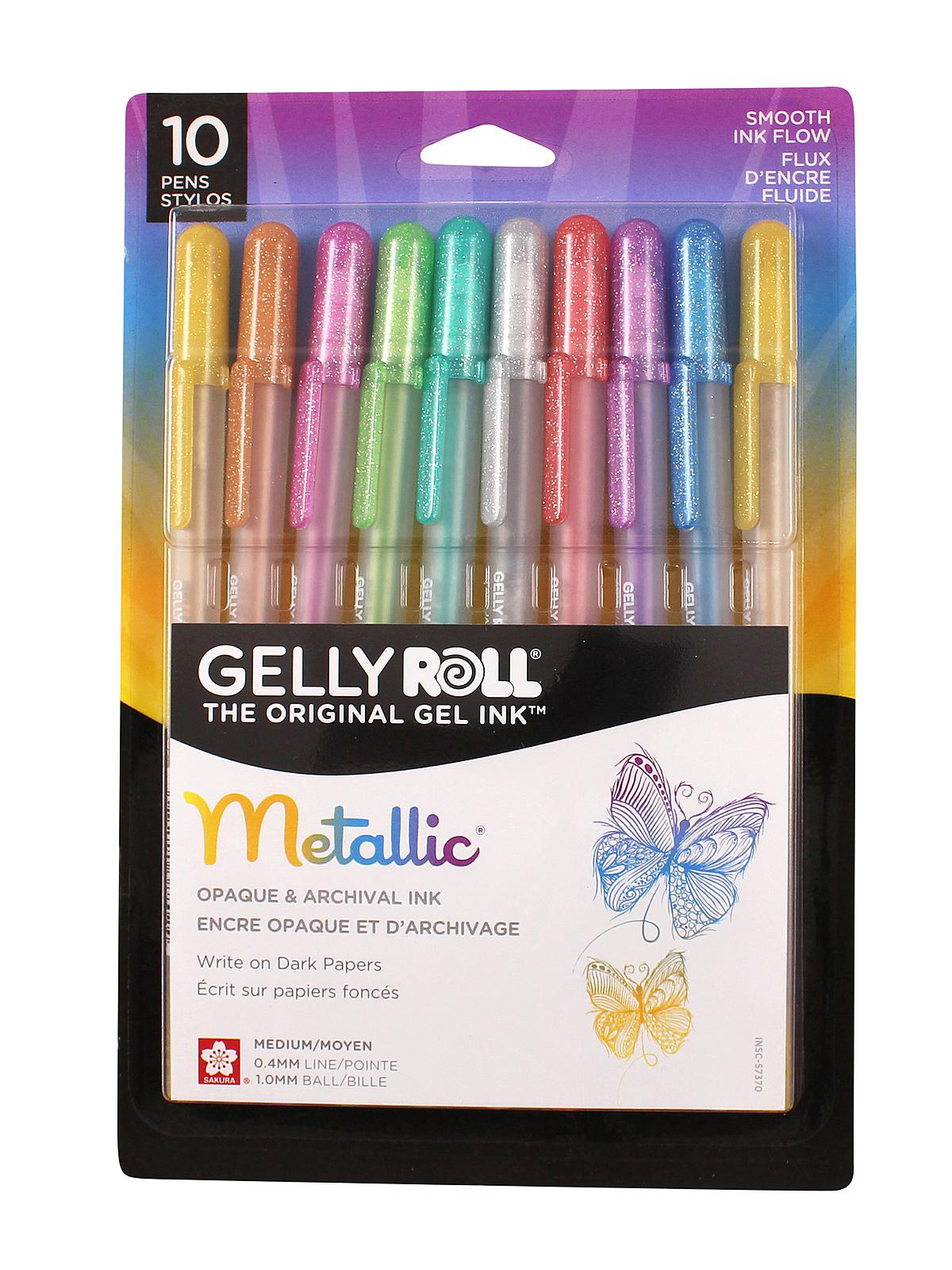 Gelly Roll Metallic Pen Sets set of 10
