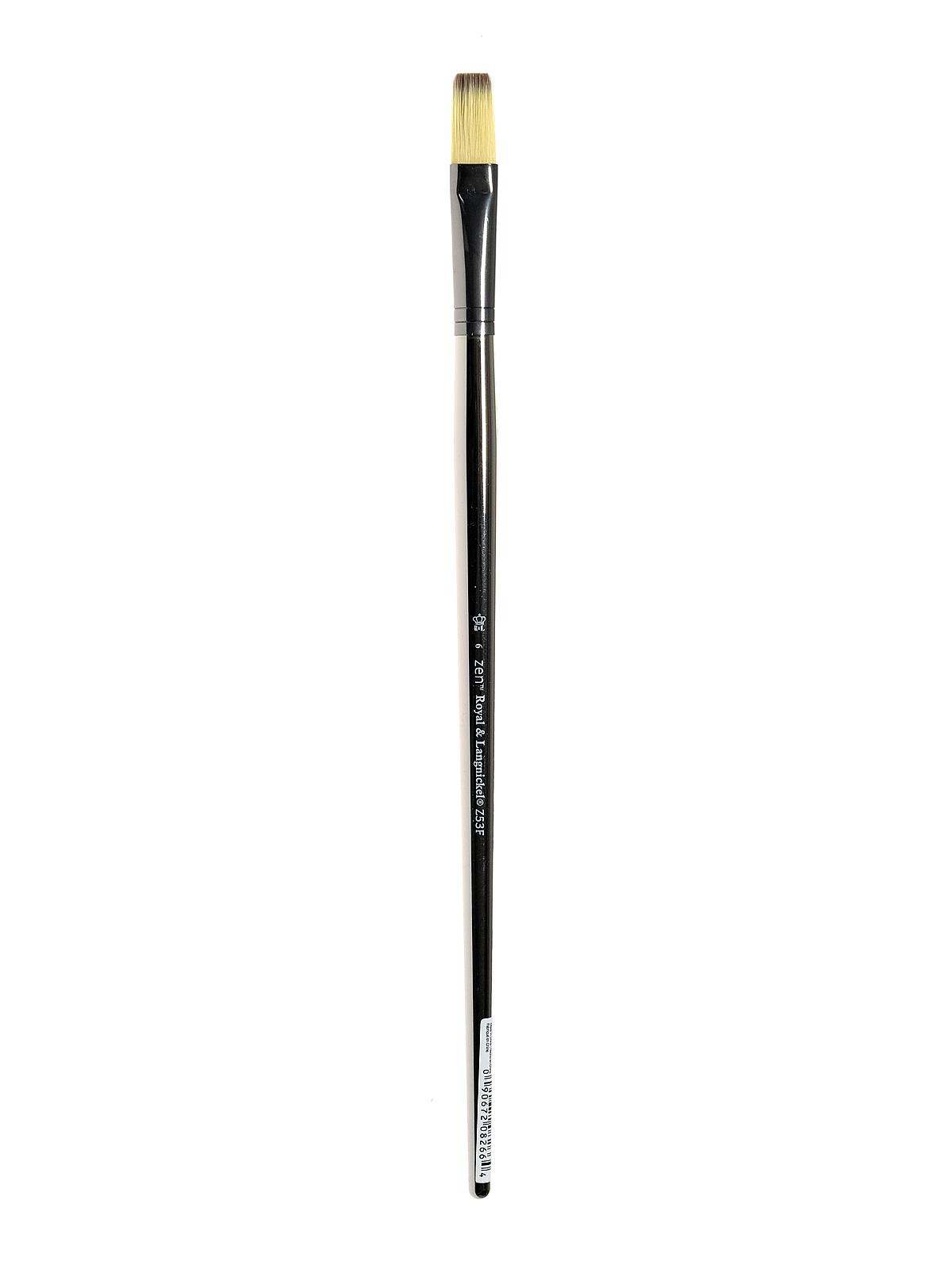 Zen Series 53 Synthetic Acrylic & Oil Brushes flat 6