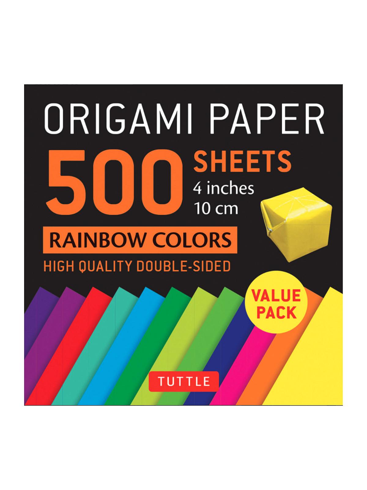 Origami Paper rainbow colors 4 x 4 500 sheets