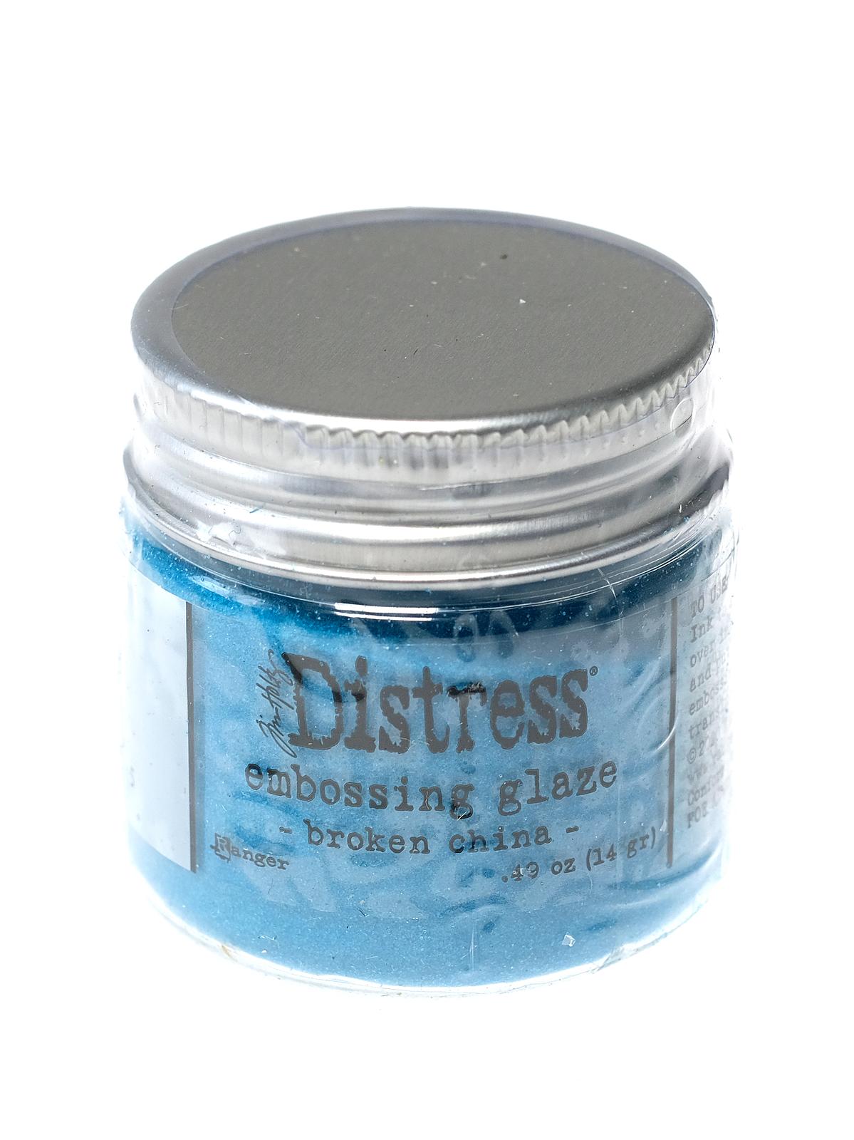 Tim Holtz Distress Embossing Glaze broken china 1 oz. jar