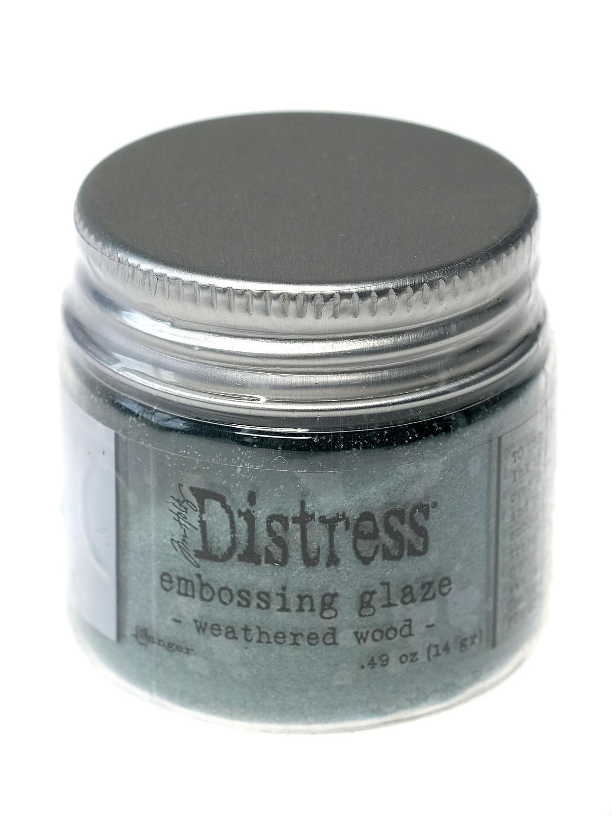 Tim Holtz Distress Embossing Glaze weathered wood 1 oz. jar