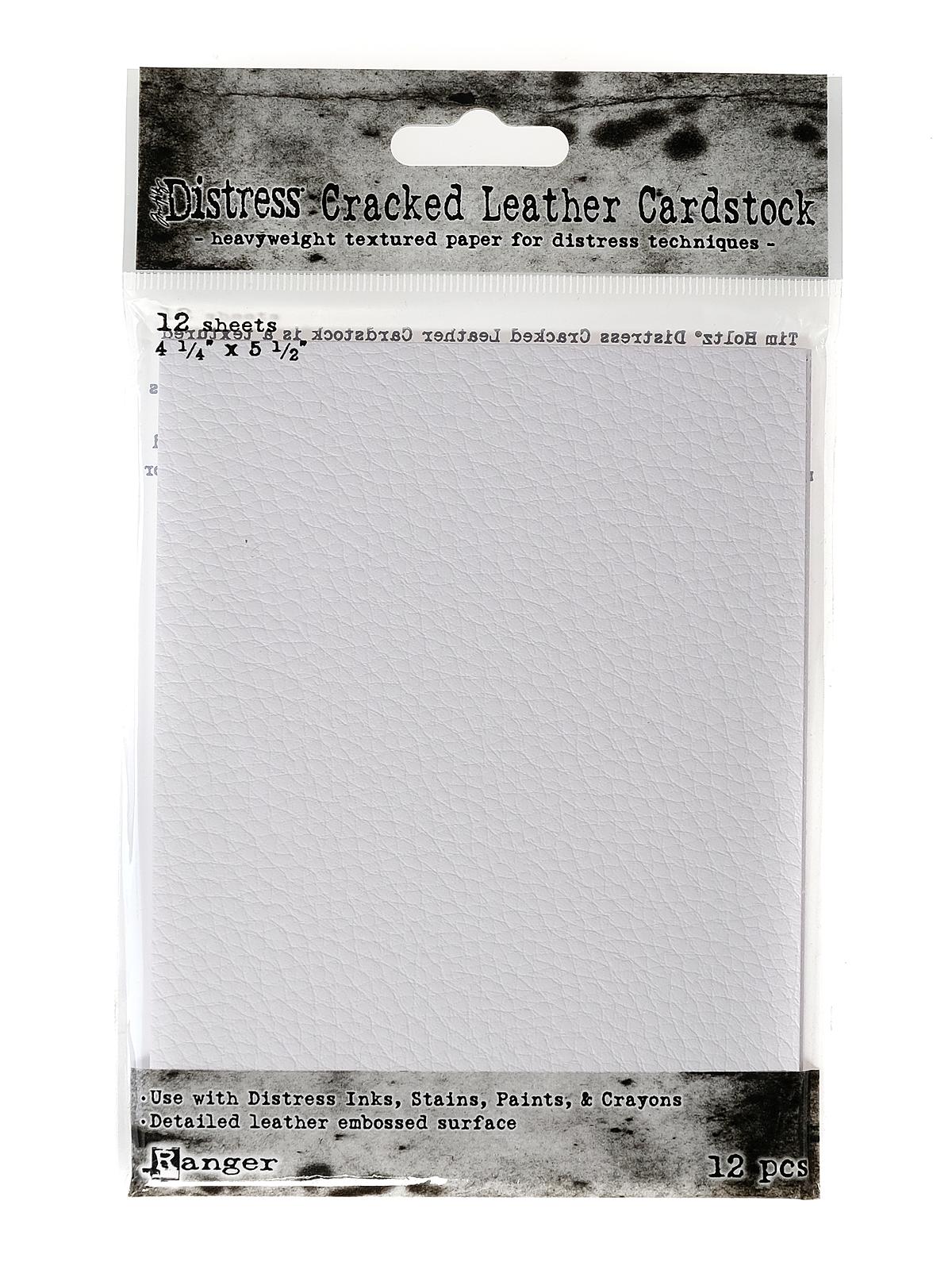 Tim Holtz Distress Cracked Leather Cardstock 4 1 4 In. X 5 1 2 In. Pack Of 12