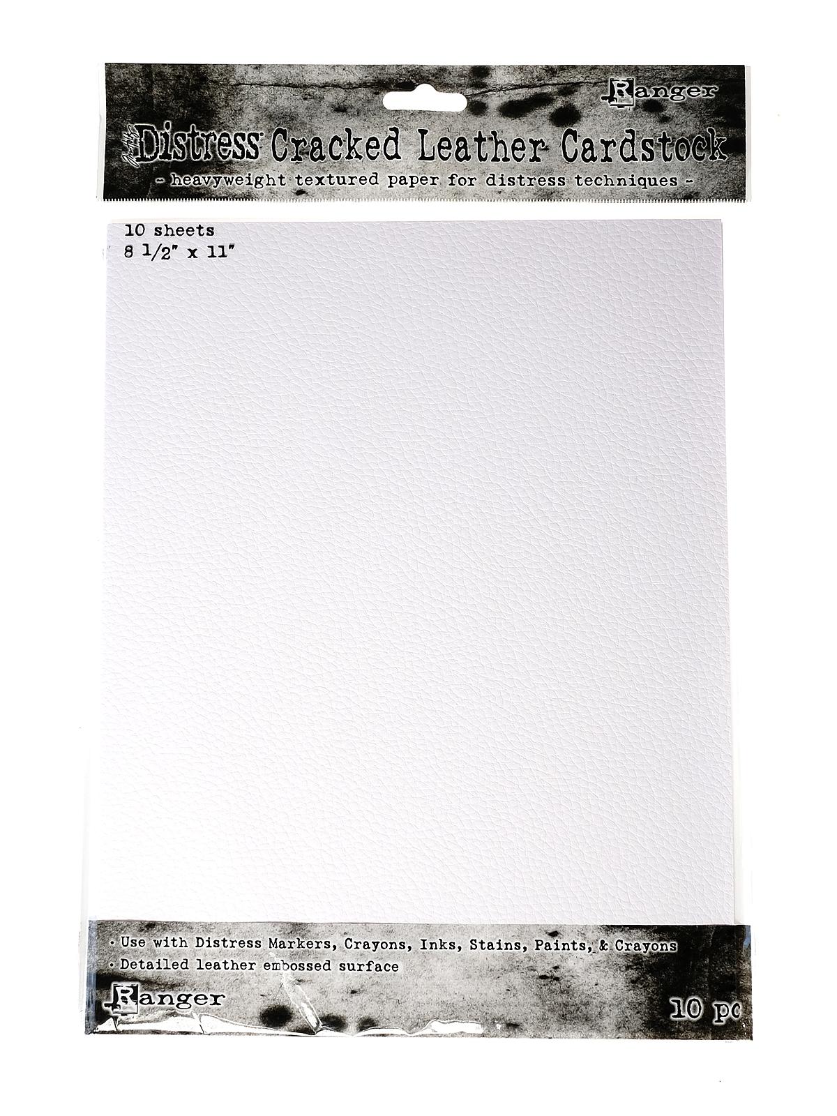 Tim Holtz Distress Cracked Leather Cardstock 8 1 2 In. X 11 In. Pack Of 10