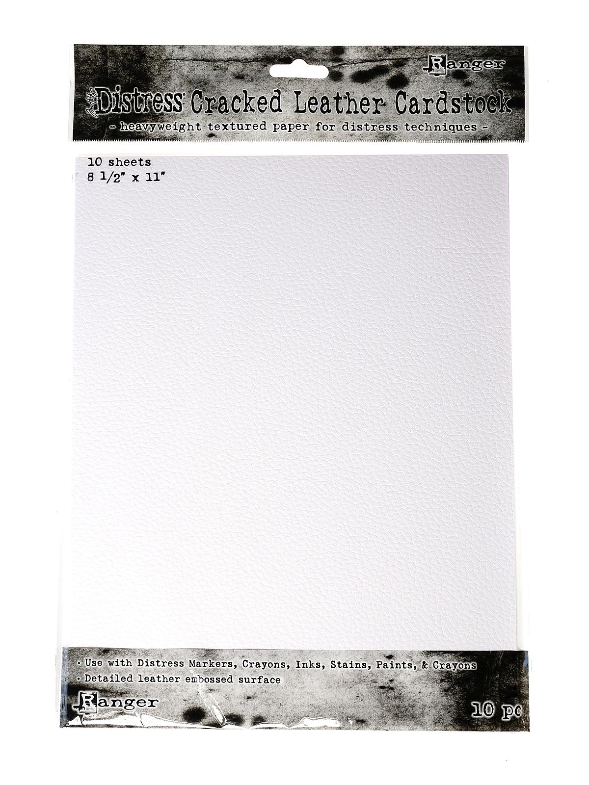 Tim Holtz Distress Cracked Leather Cardstock 8 1 2 in. x 11 in. pack of 10