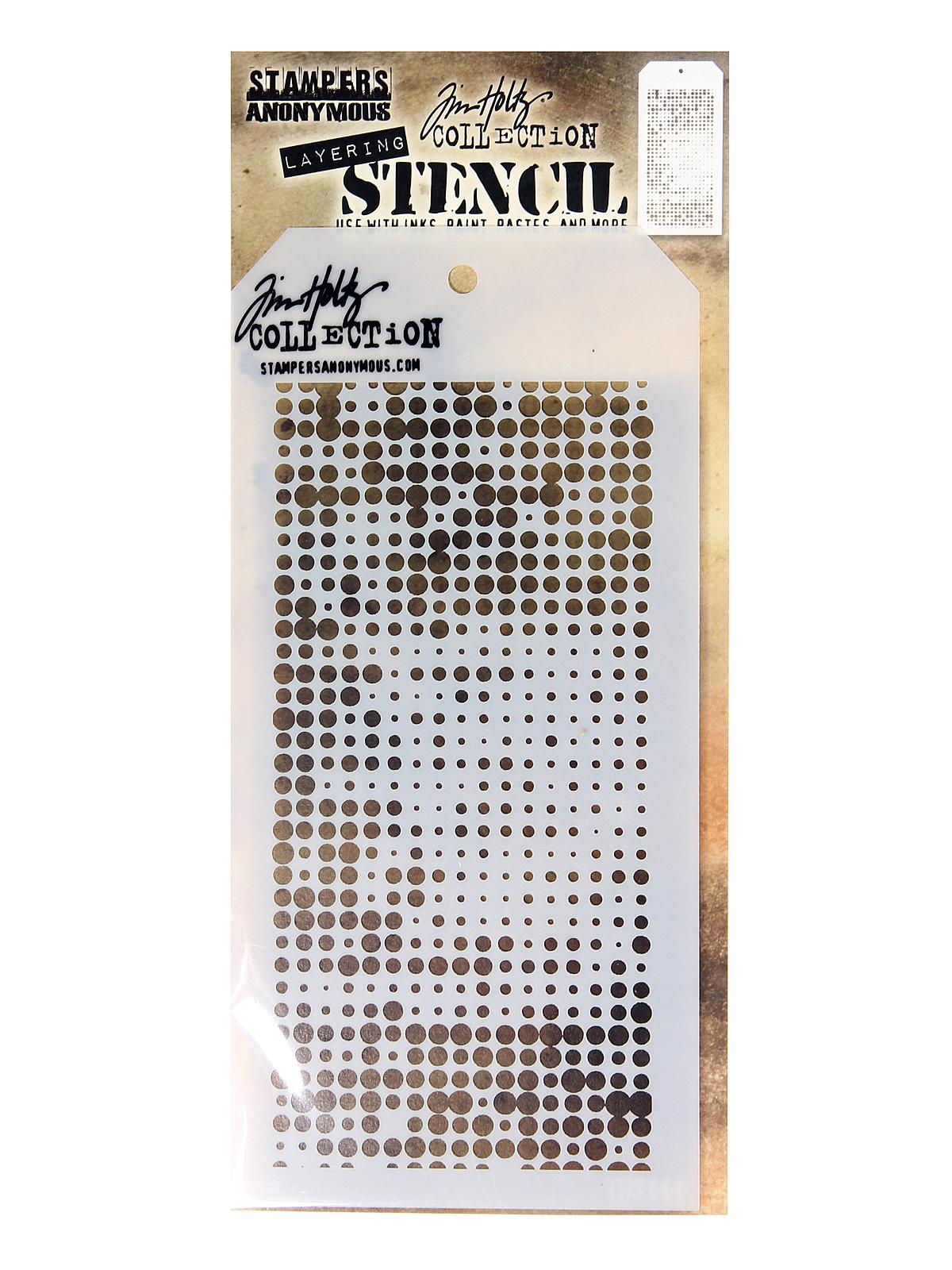Tim Holtz Layering Stencils 4 1 8 in. x 8 1 2 in. halftone