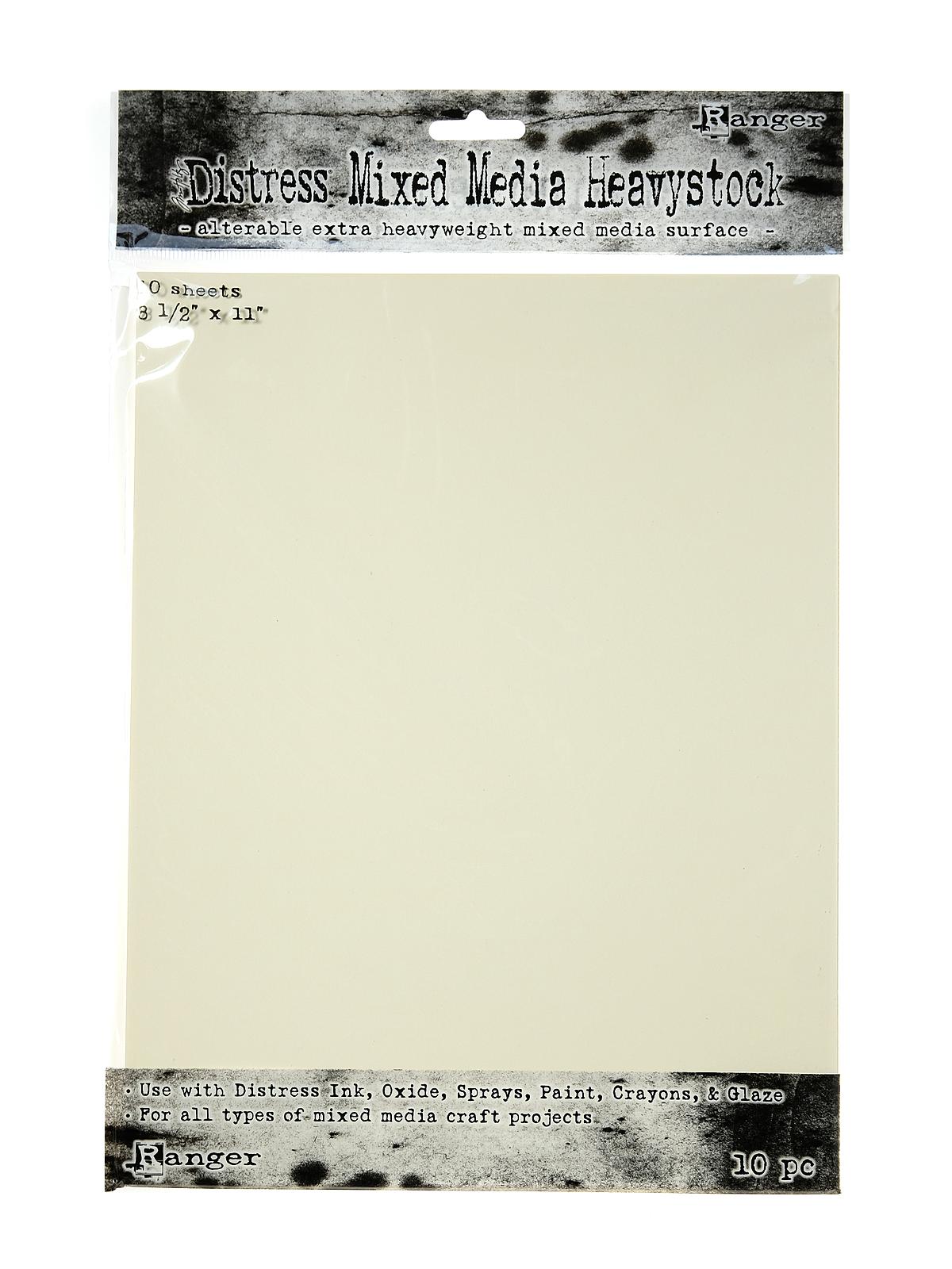 Tim Holtz Distress Mixed Media Heavystock 8 1 2 in. x 11 in. pack of 10 sheets