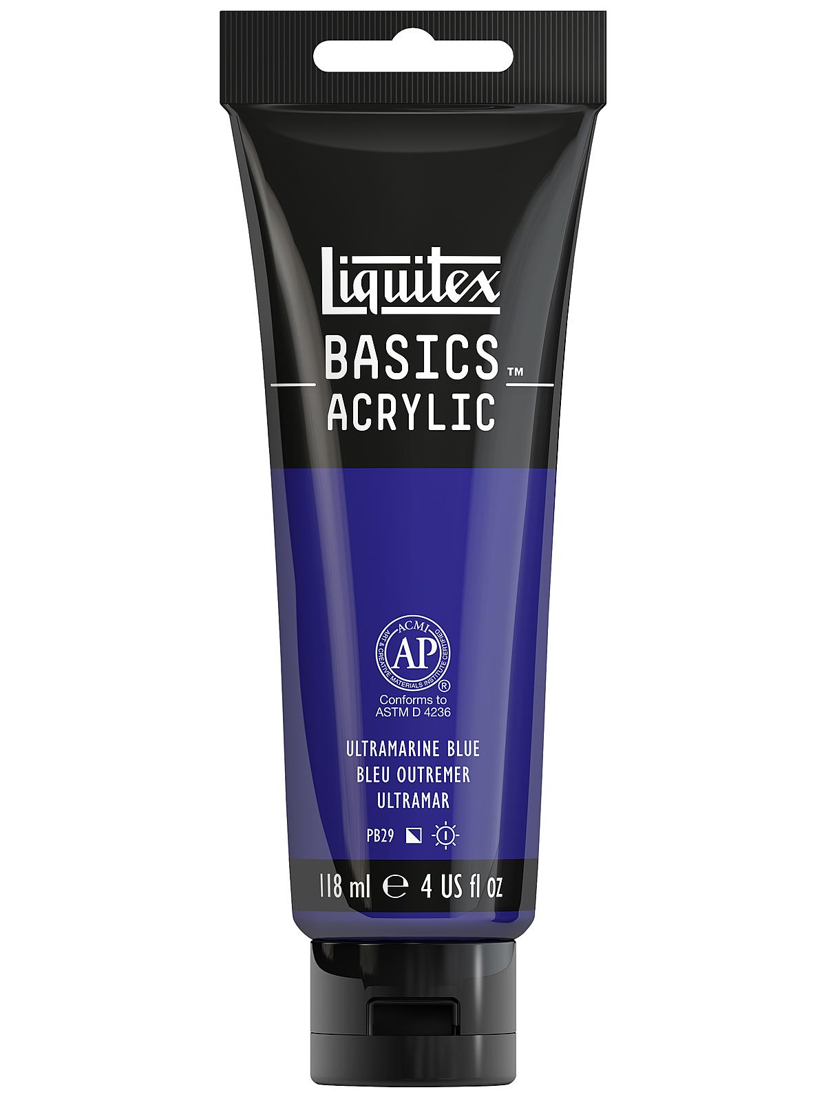 Basics Acrylics Colors ultramarine blue 4 oz. tube