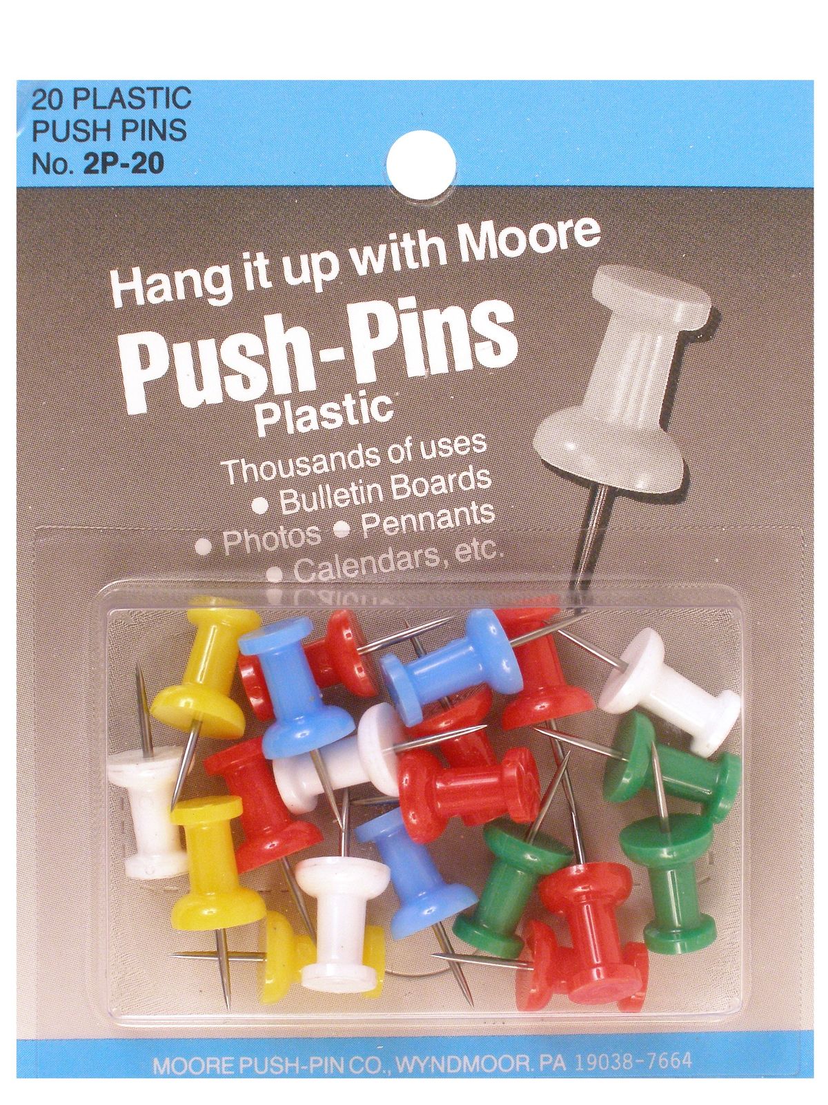 Push Pins Assorted Regular Plastic Pack Of 100