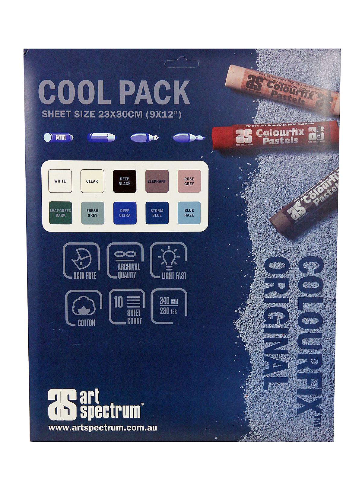 Colourfix Paper Rainbow Packs cool tones pack of 10