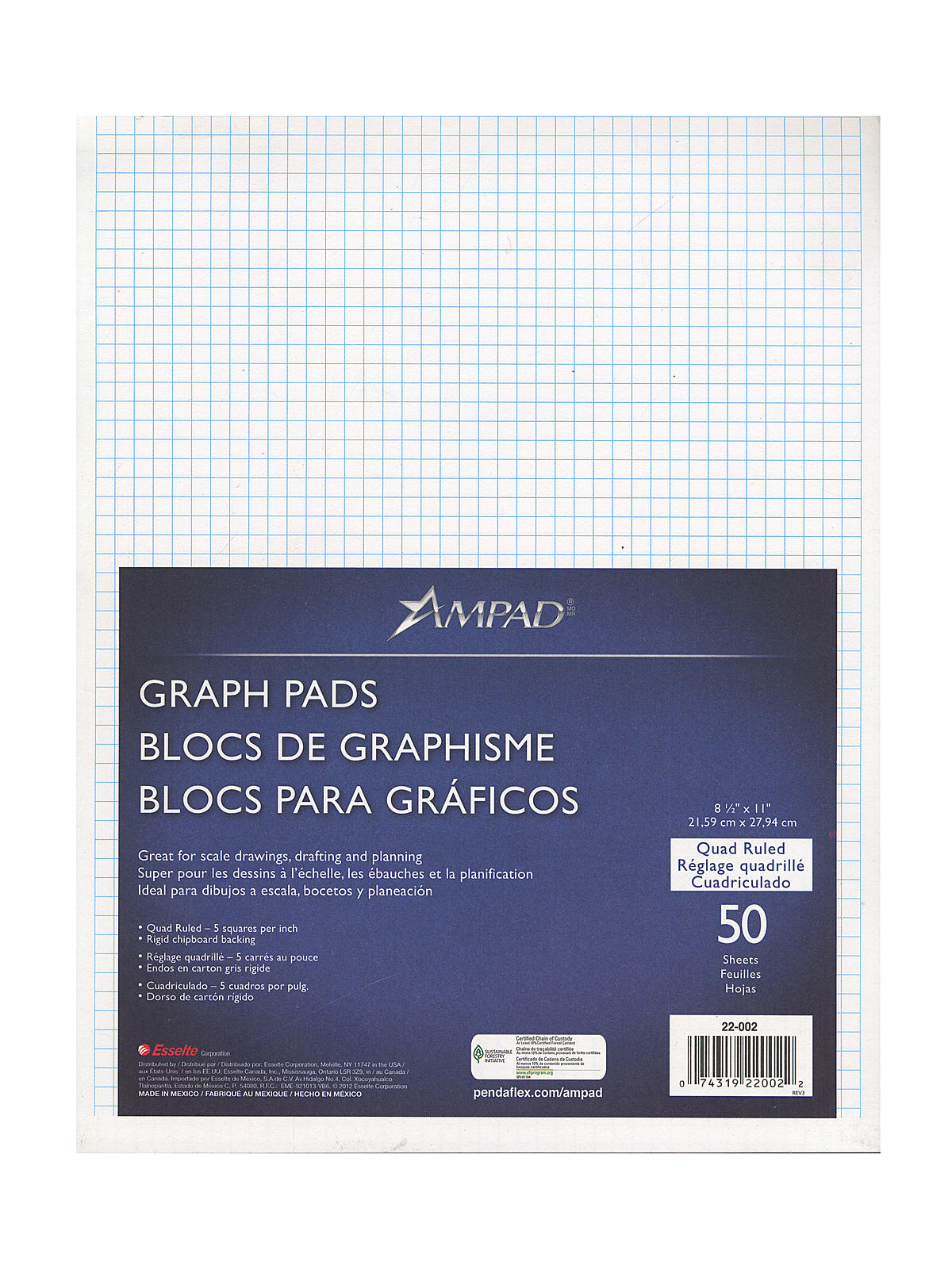 Evidence Quad Pads 5 X 5 8 1 2 In. X 11 In.