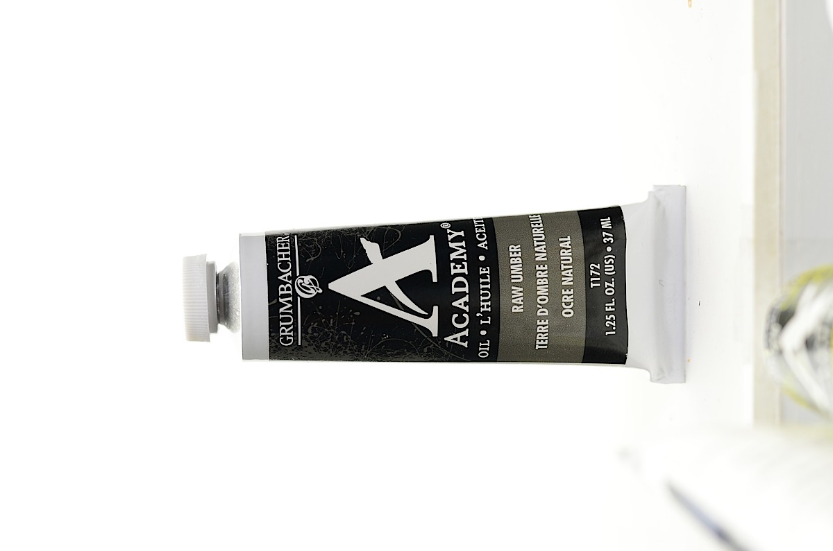 Academy Oil Colors raw umber 1.25 oz.