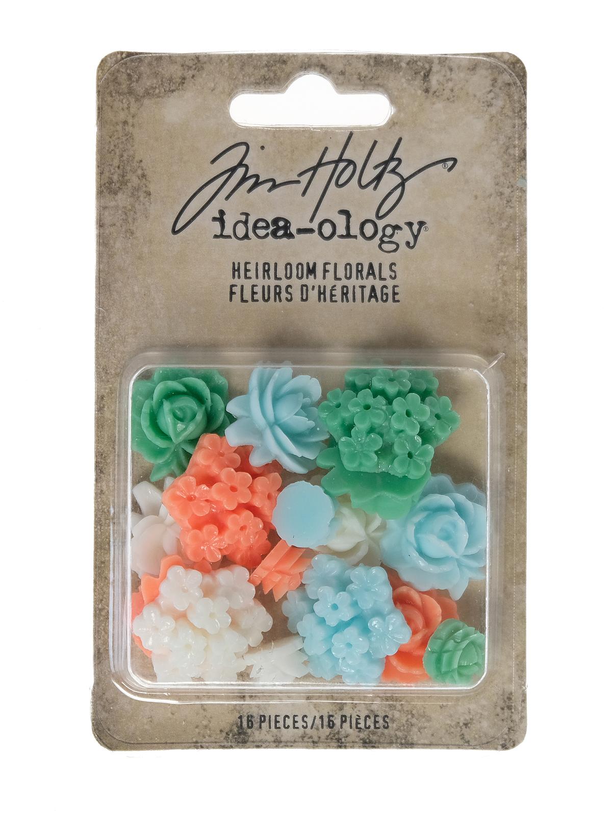 Idea-ology Findings heirloom florals assorted color, size pack of 16