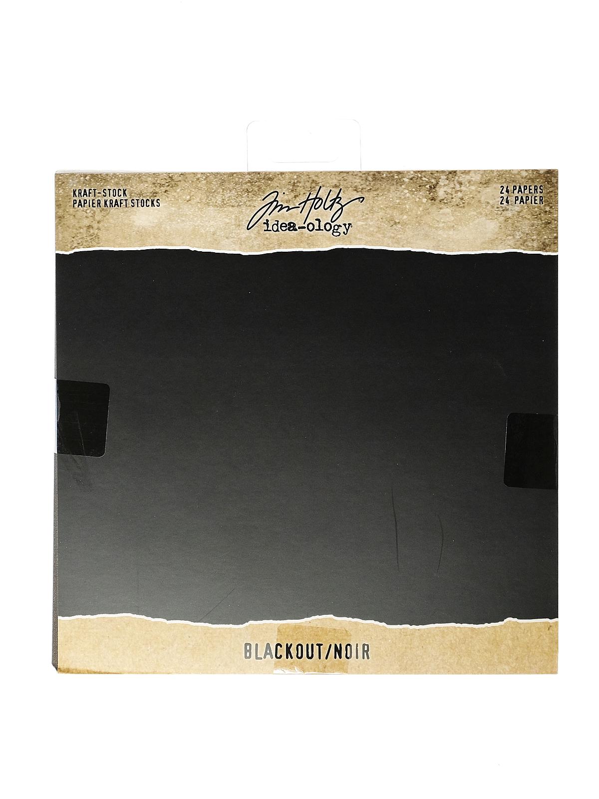 Idea-ology Paperie kraft stock blackout 24 sheets, 8 in. x 8 in.