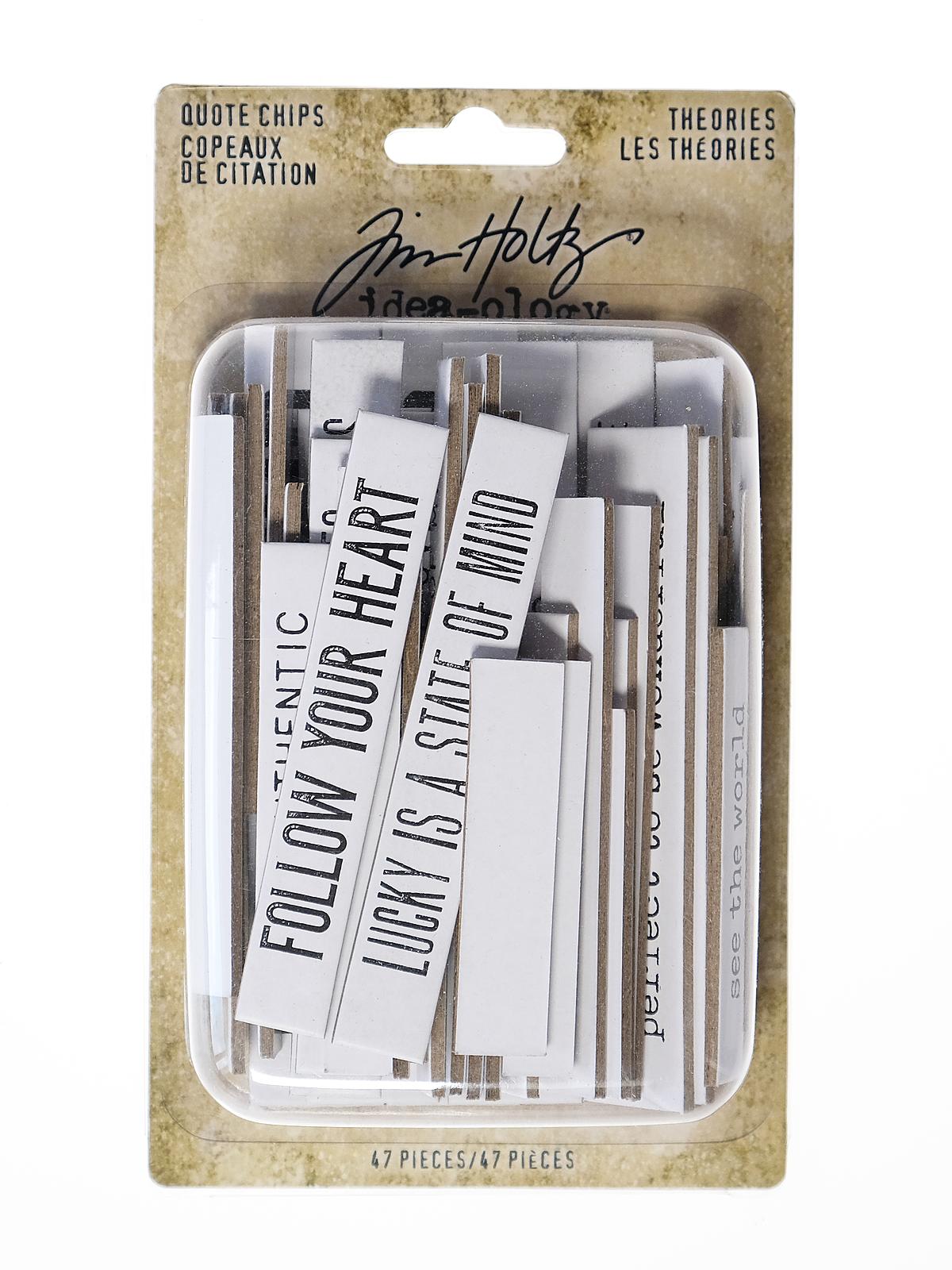 Idea-ology Paperie quote chips, theories 47 pieces