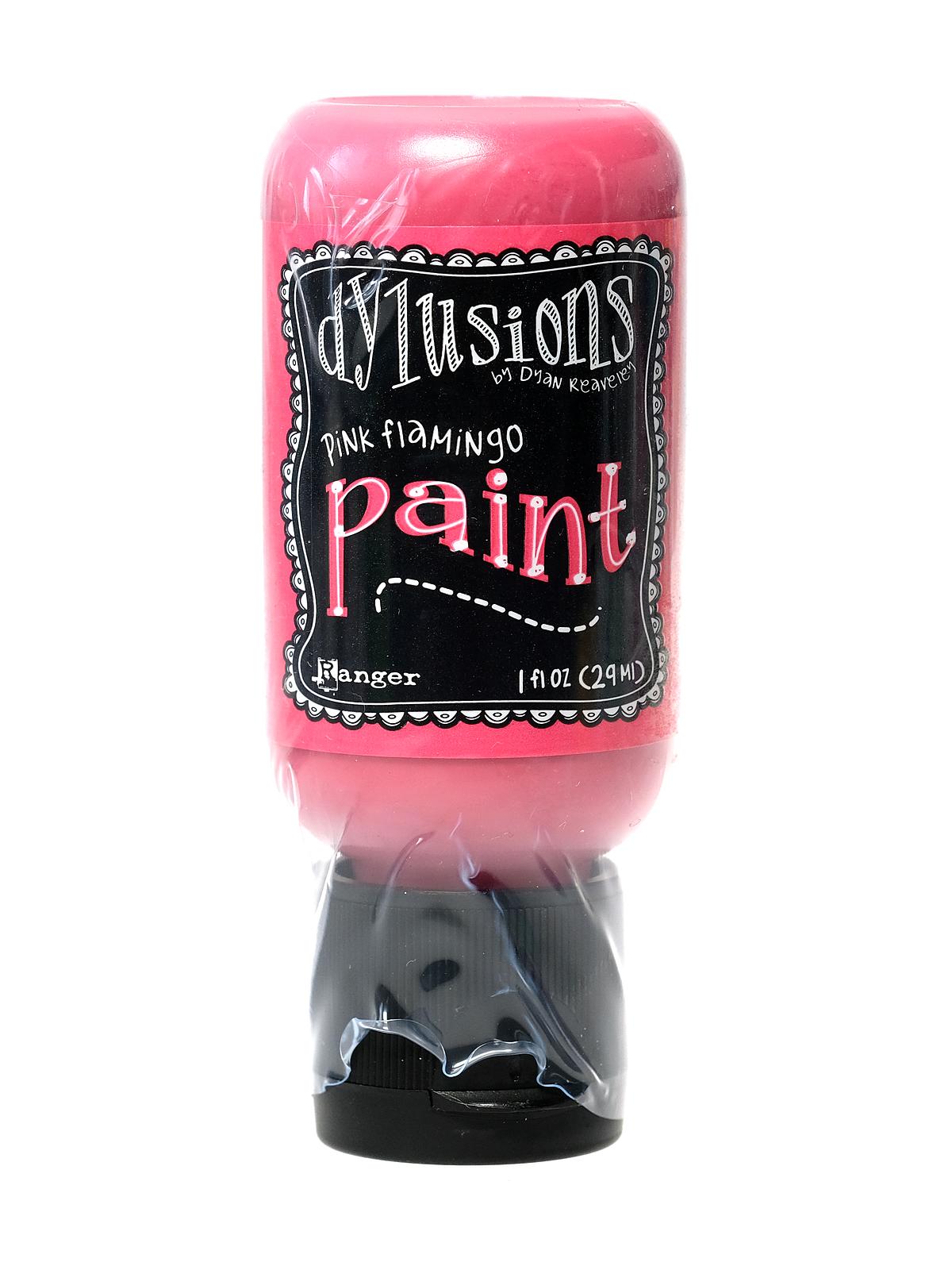 Dylusions Flip Cap Paint 1 oz. bottle pink flamingo