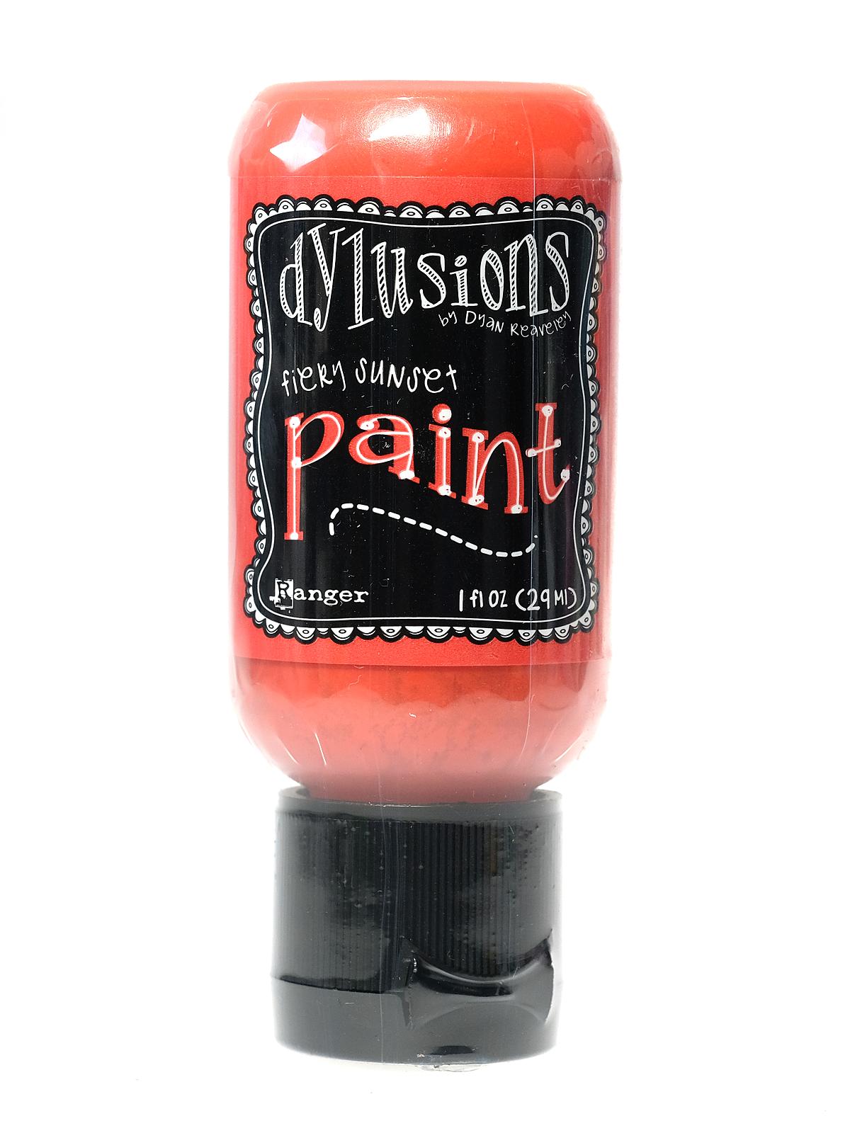 Dylusions Flip Cap Paint 1 oz. bottle fiery sunset