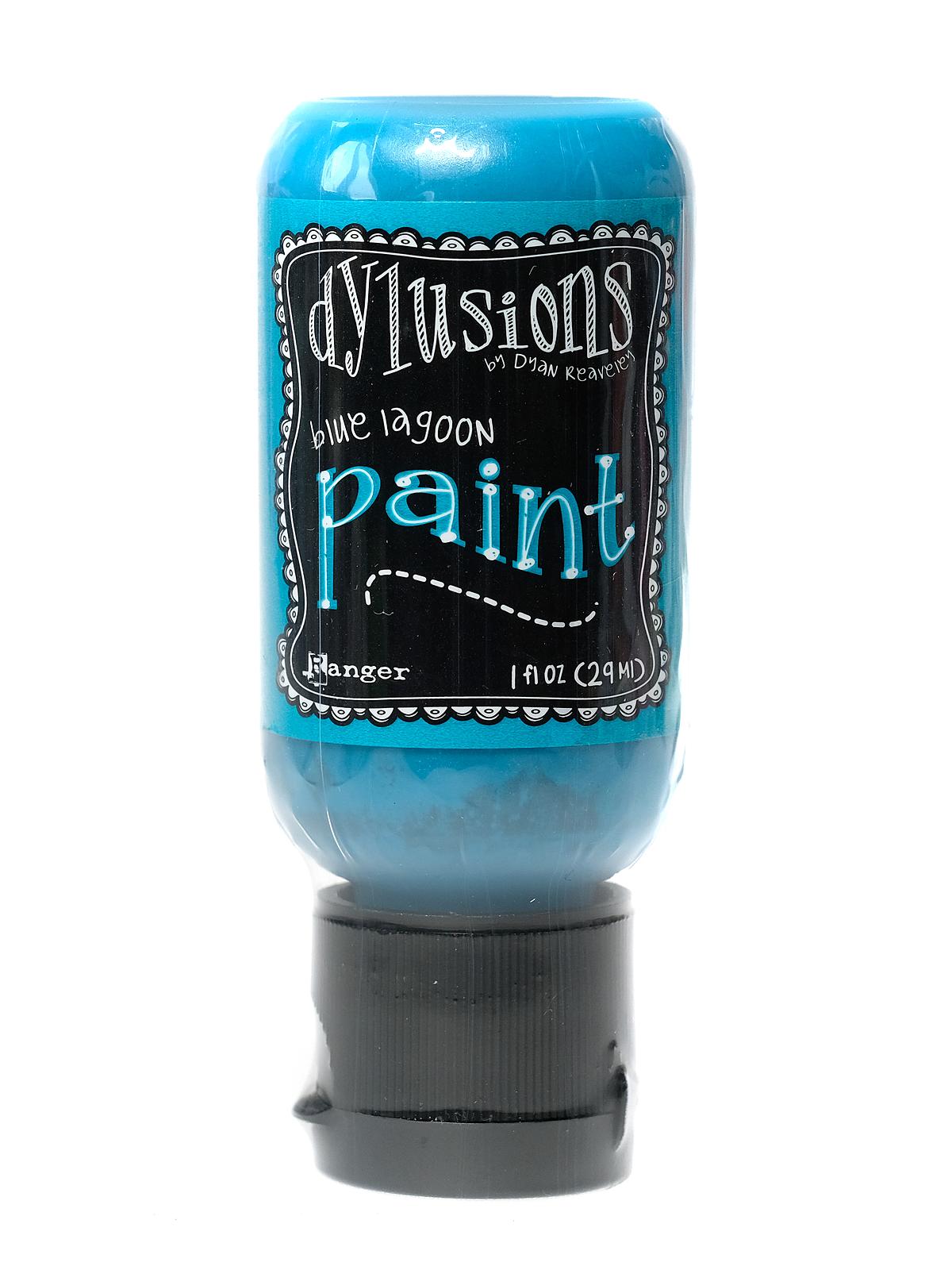 Dylusions Flip Cap Paint 1 oz. bottle Blue Lagoon