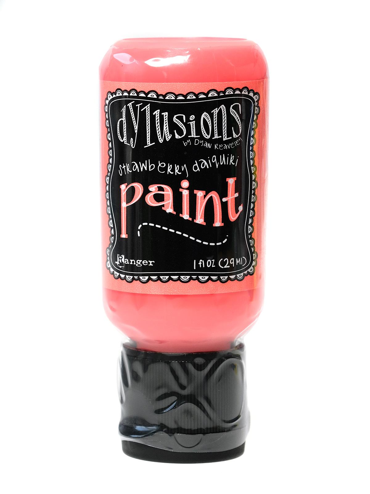 Dylusions Flip Cap Paint 1 oz. bottle strawberry daquiri