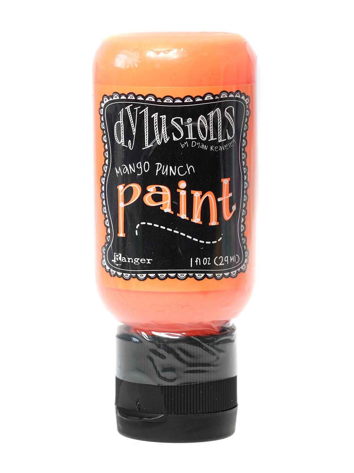 Dylusions Flip Cap Paint 1 oz. bottle mango punch