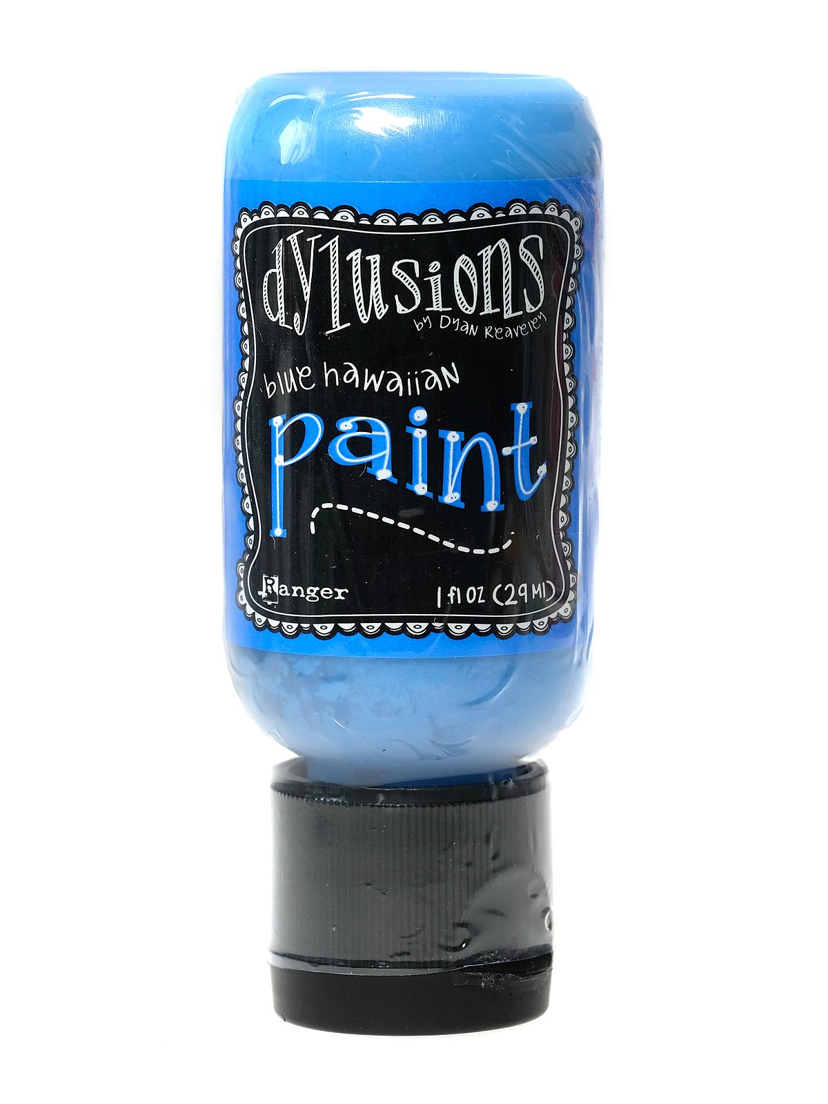 Dylusions Flip Cap Paint 1 oz. bottle blue hawaiian