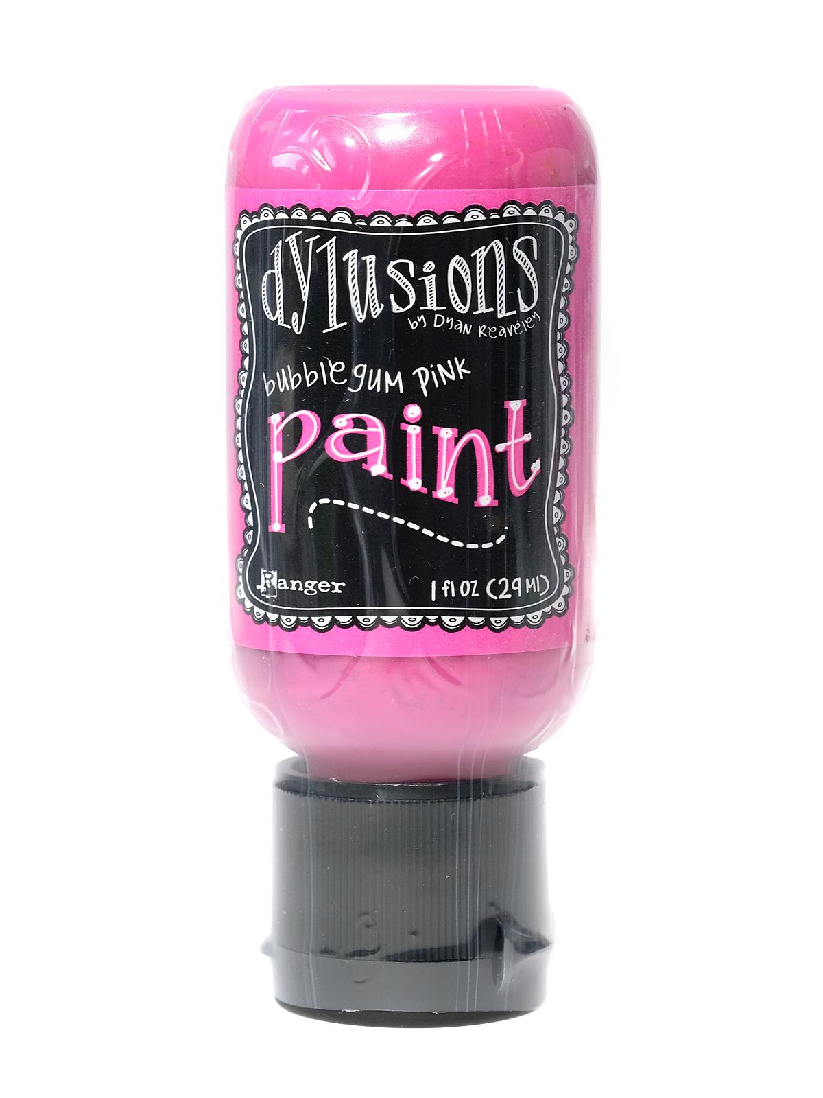 Dylusions Flip Cap Paint 1 oz. bottle bubblegum pink