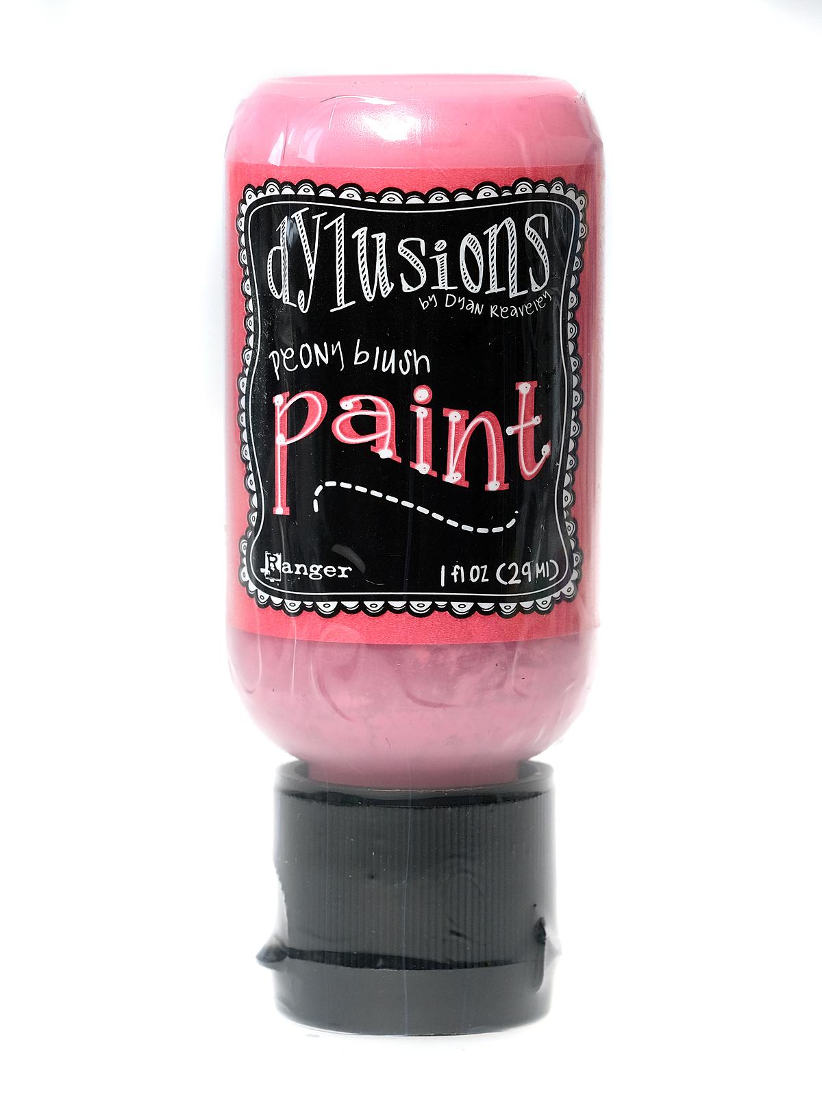Dylusions Flip Cap Paint 1 oz. bottle peony blush