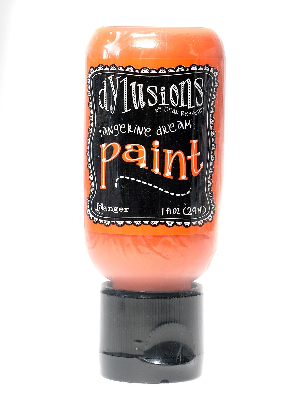 Dylusions Flip Cap Paint 1 oz. bottle tangerine dream