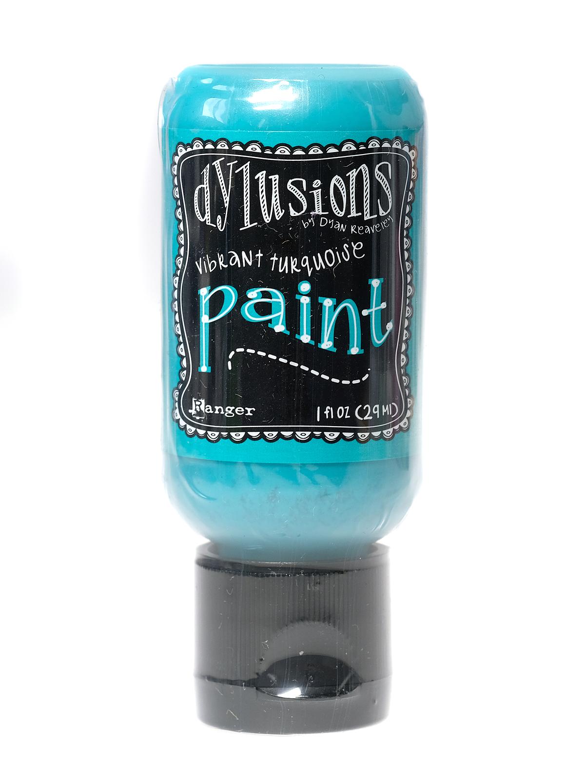 Dylusions Flip Cap Paint 1 oz. bottle vibrant turquoise