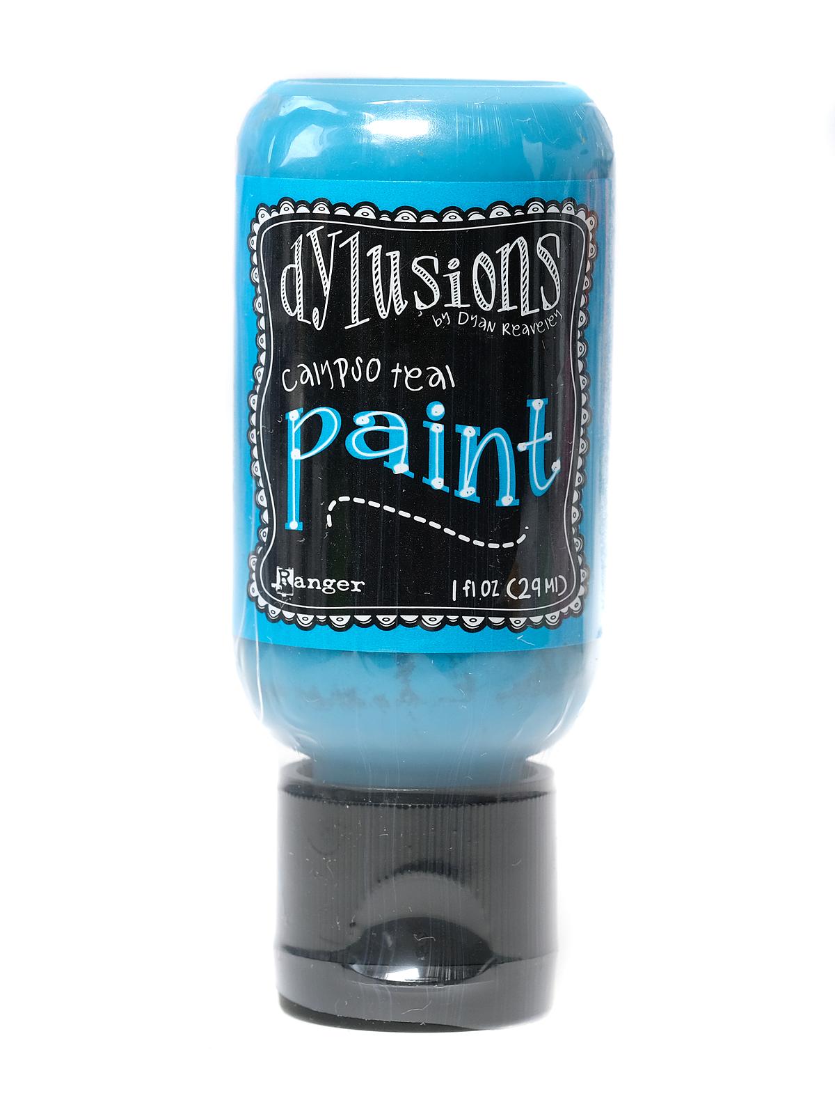 Dylusions Flip Cap Paint 1 oz. bottle calypso teal