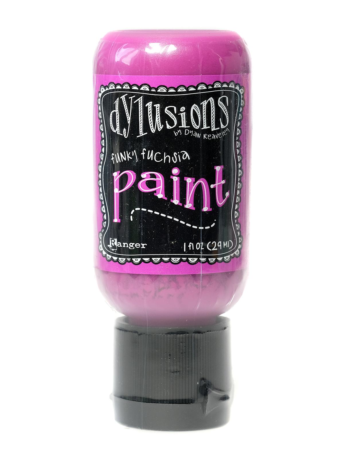 Dylusions Flip Cap Paint 1 oz. bottle funky fuchsia