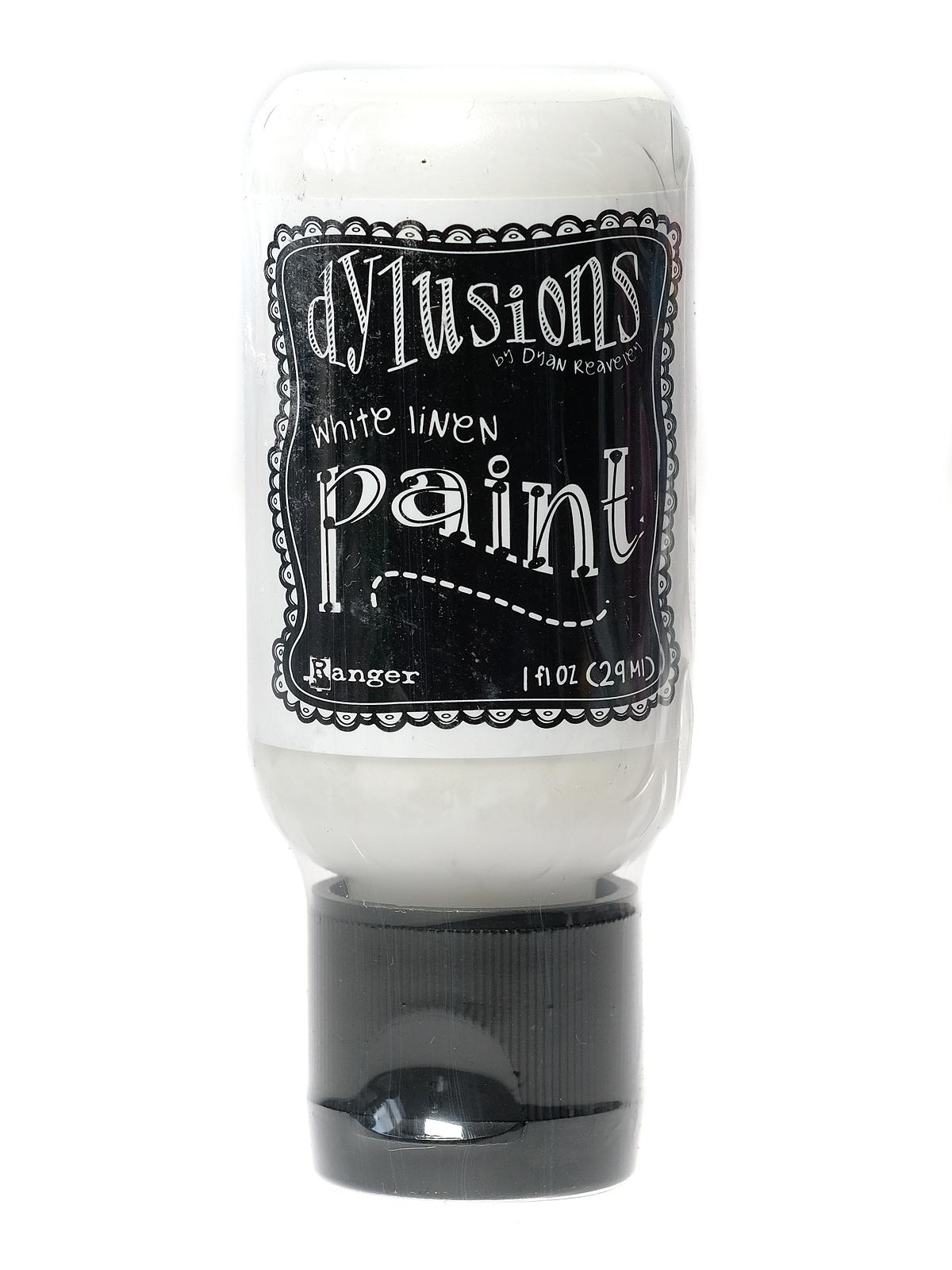Dylusions Flip Cap Paint 1 oz. bottle white linen