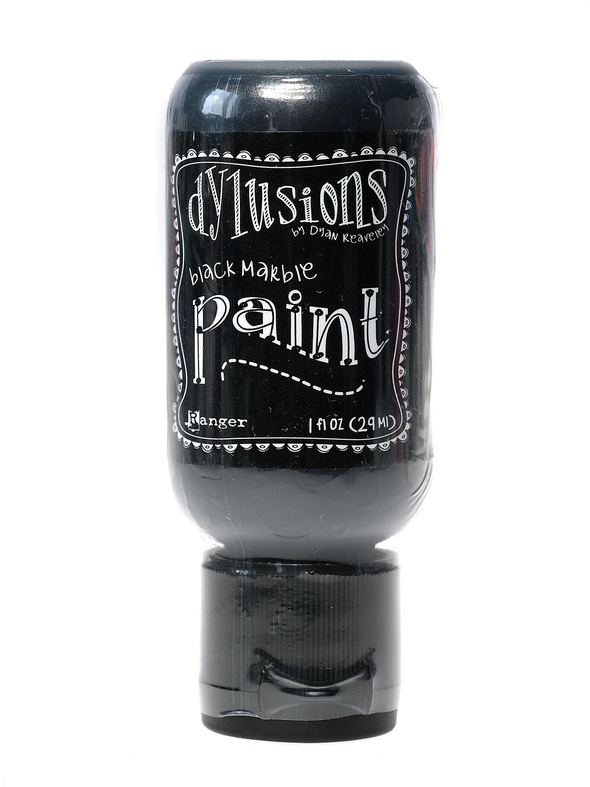 Dylusions Flip Cap Paint 1 oz. bottle black marble