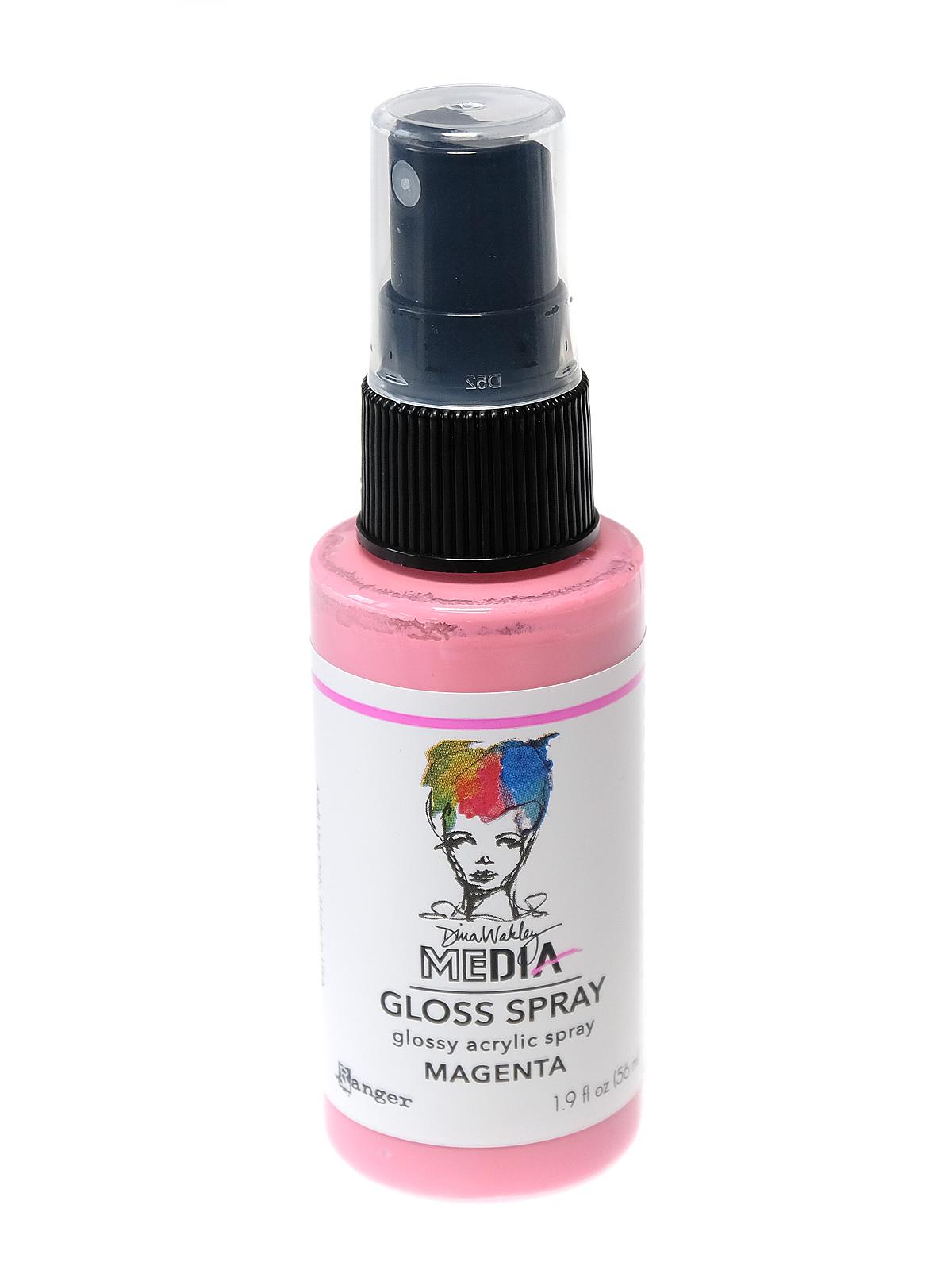 Dina Wakley Media Gloss Spray 1.9 fl. oz. bottle magenta