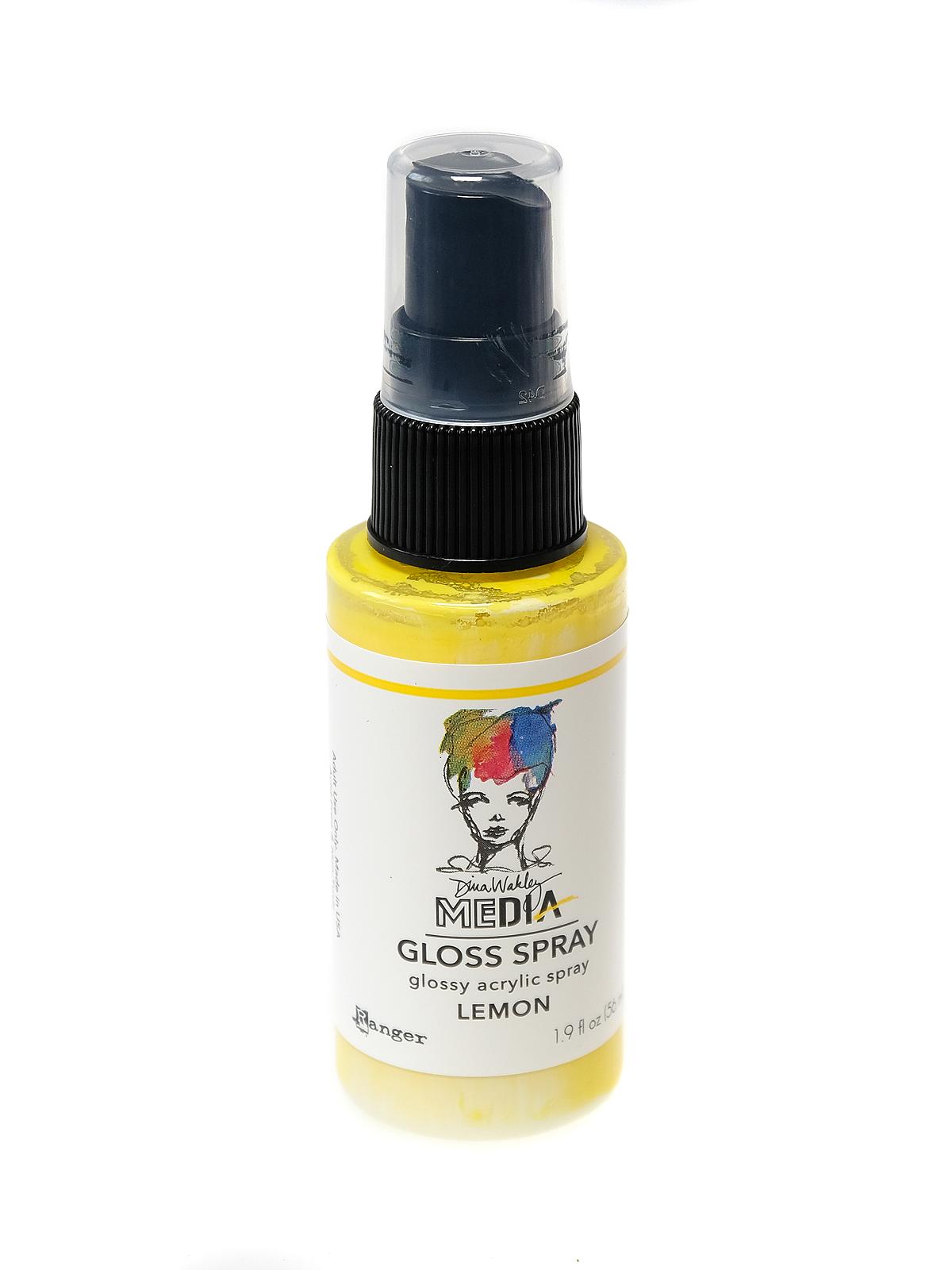 Dina Wakley Media Gloss Spray 1.9 fl. oz. bottle lemon