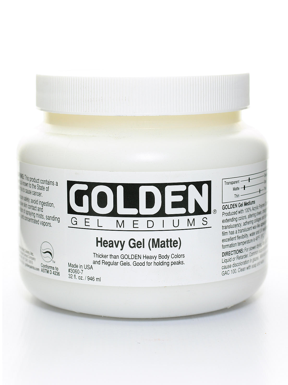 Gel Mediums Heavy Matte 32 Oz.