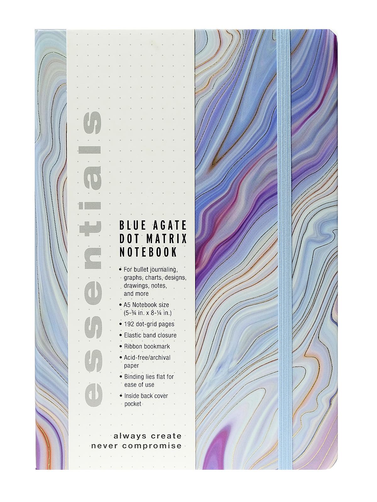 Essentials Dot Matrix Notebook 5.75 in. x 8.25 in. blue agate