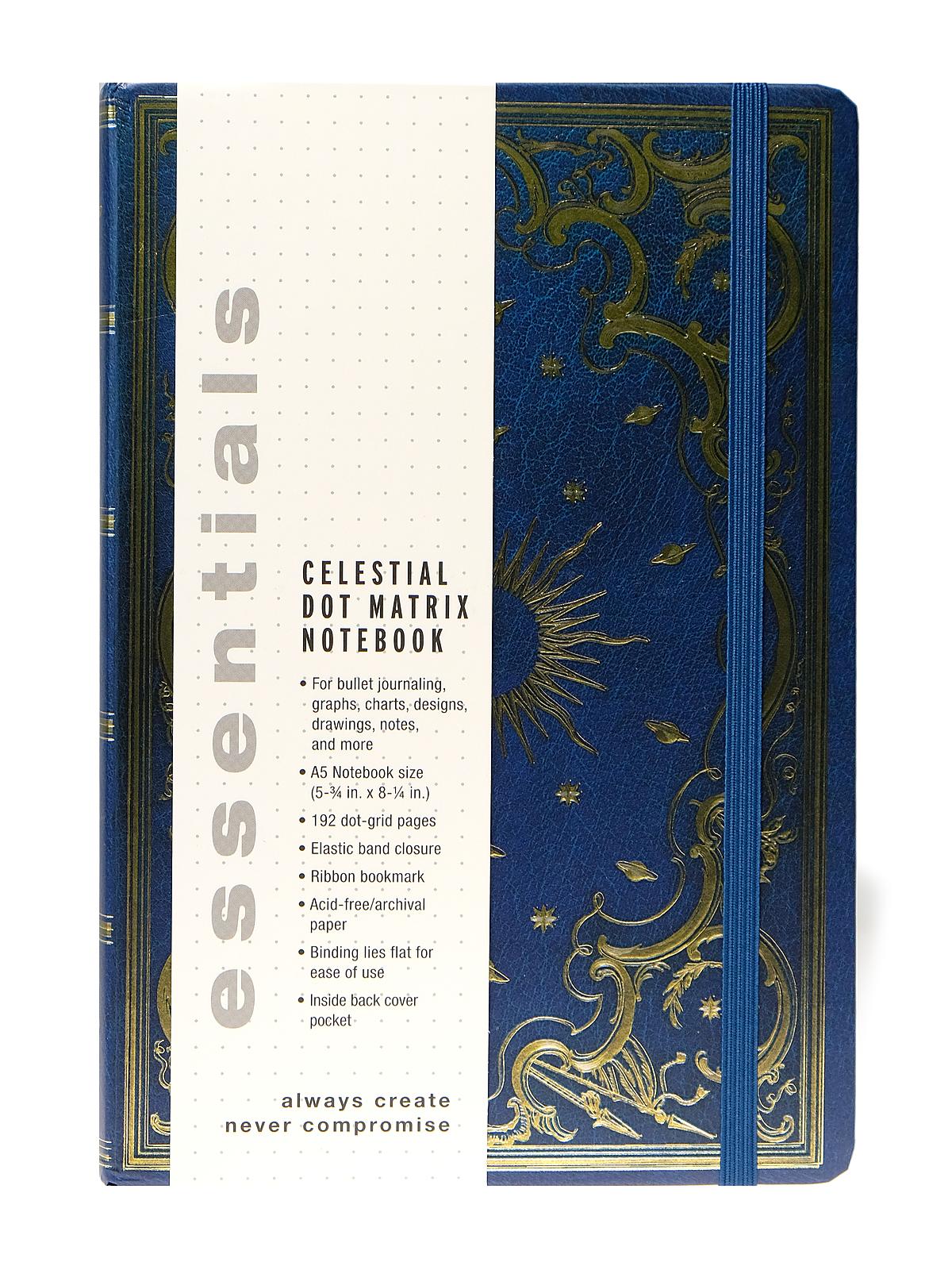 Essentials Dot Matrix Notebook 5.75 in. x 8.25 in. celestial