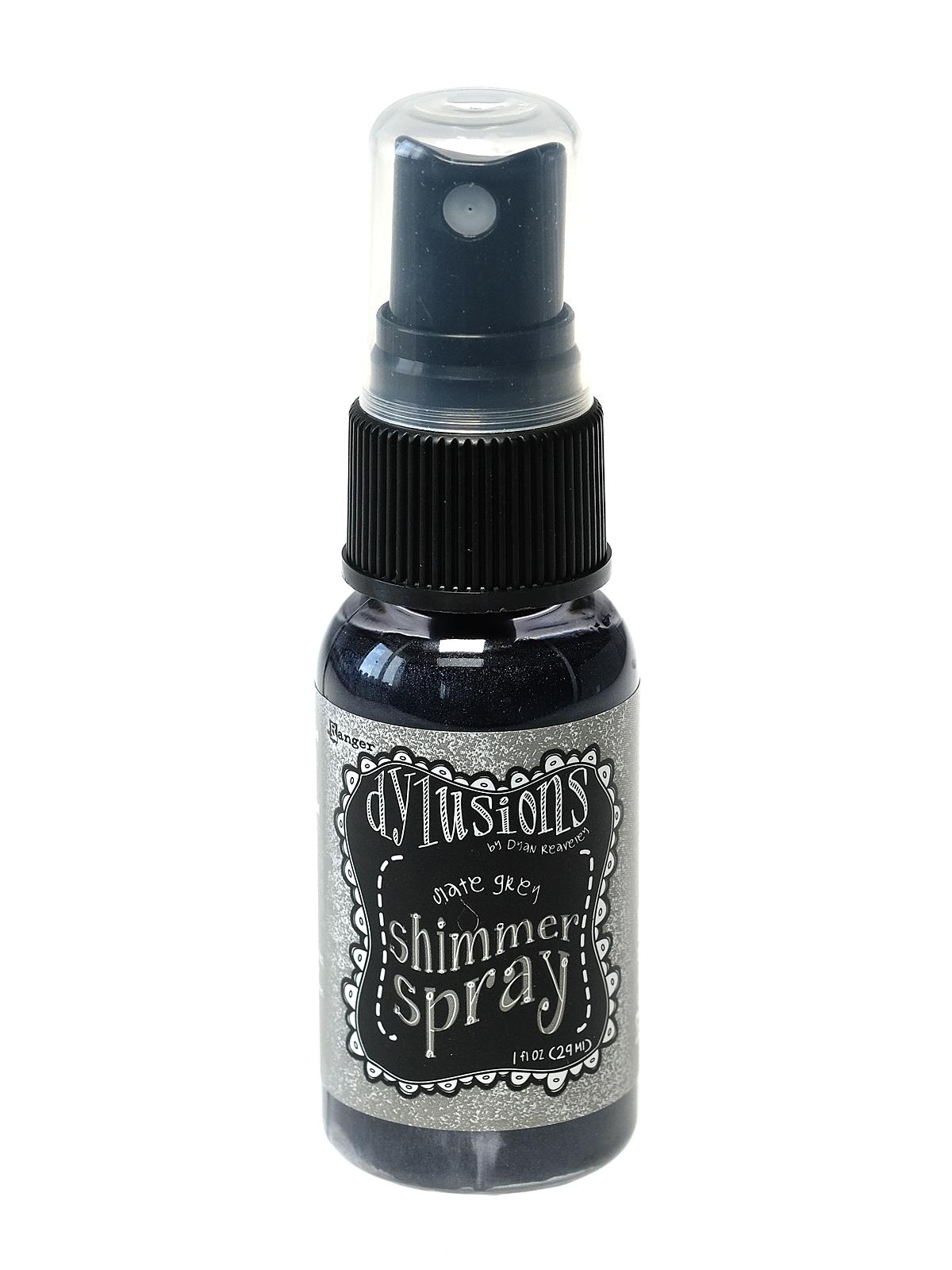 Dylusions Shimmer Sprays slate grey 1 oz. bottle