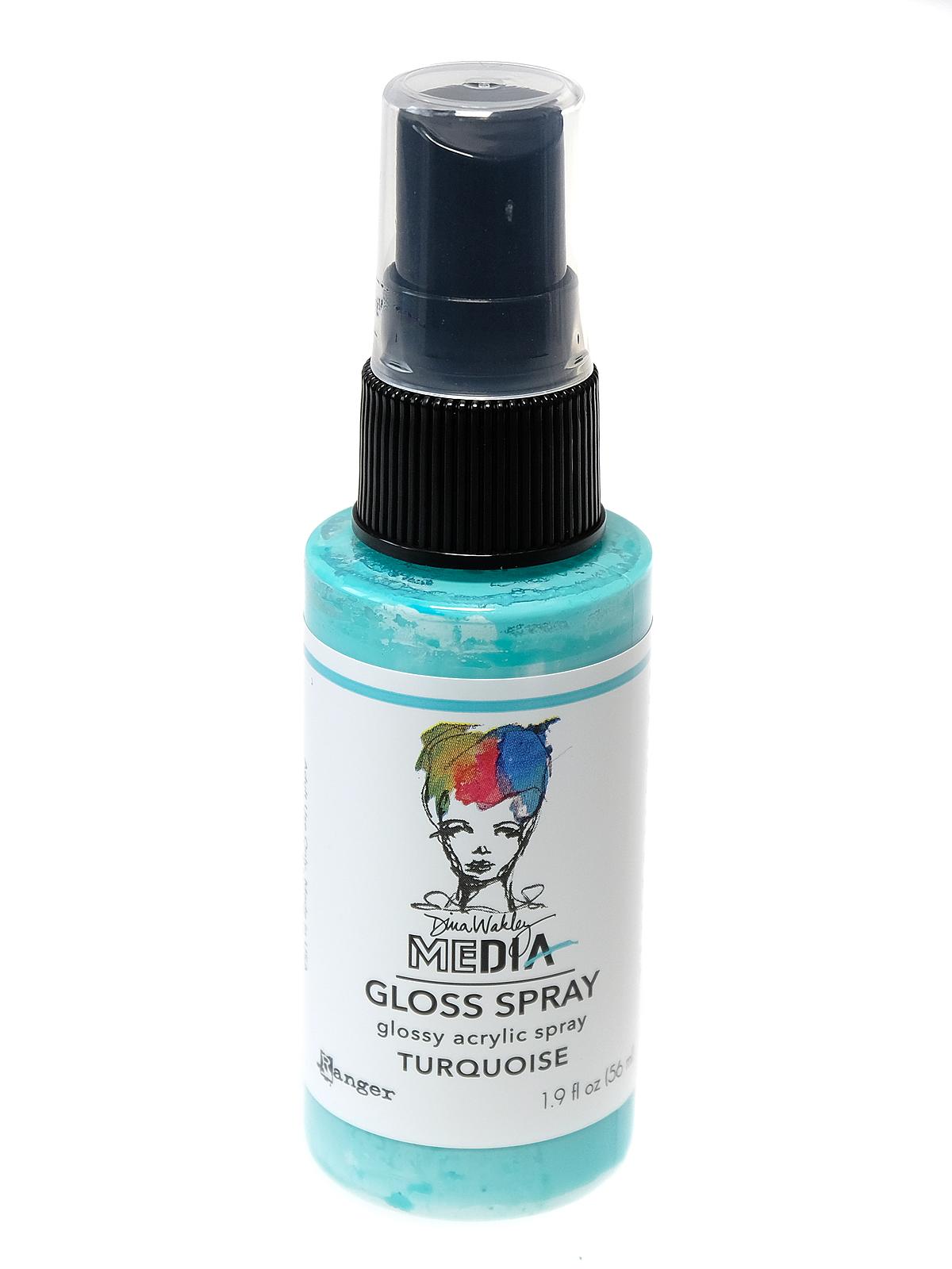 Dina Wakley Media Gloss Spray 1.9 fl. oz. bottle turquoise